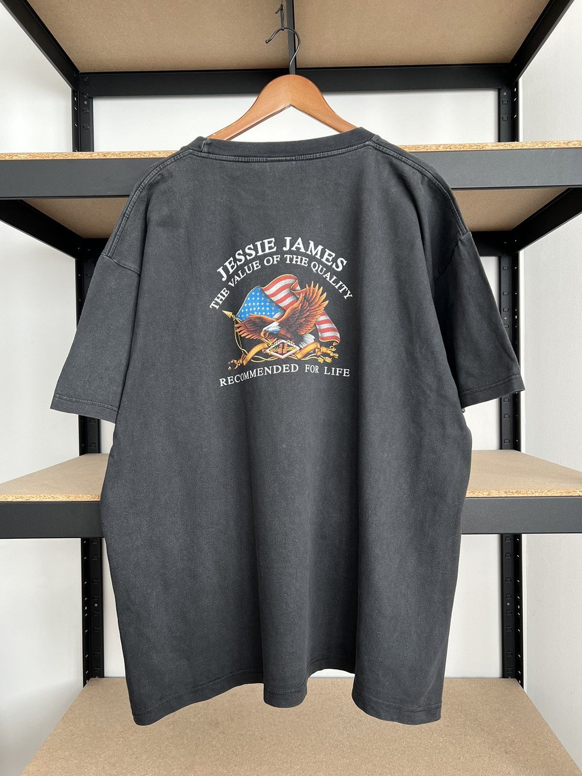 Vintage Vintage 1999 Jessie James Spirit of America Rock Eagle Tee Size US XXL / EU 58 / 5 - 3 Thumbnail