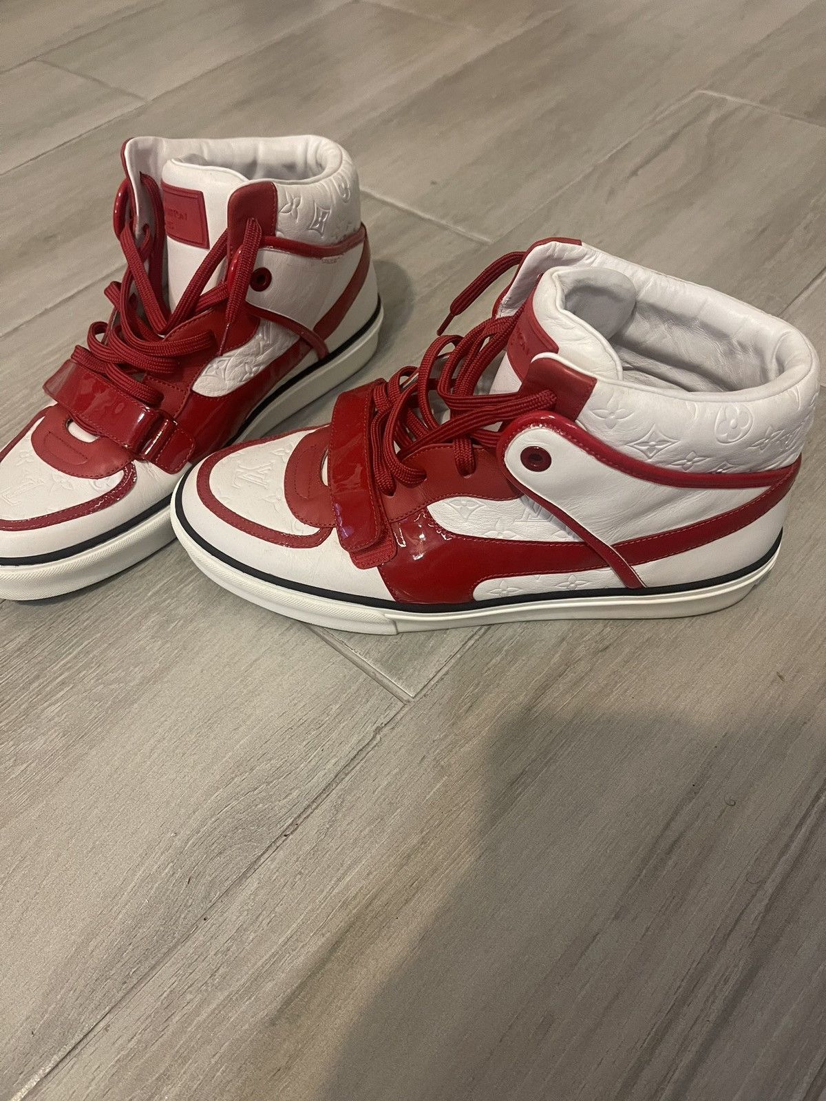 Louis Vuitton 2009 LOUIS VUITTON Calfskin Patent Tower High Top Sneakers Size US 8.5 / EU 41-42 - 10 Thumbnail