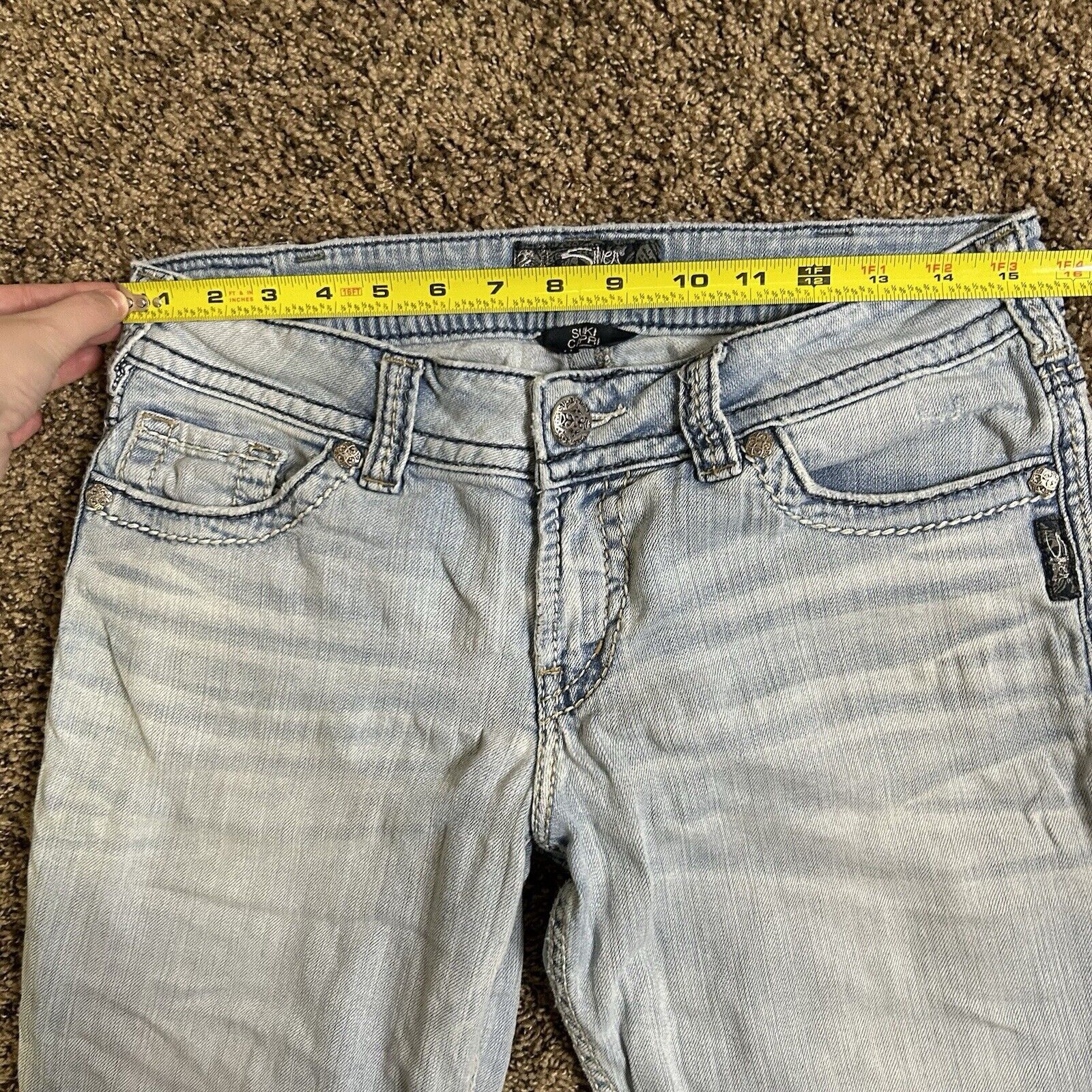 Silver Jeans Co. Y2k Silver Suki Capri Light Wash Jeans Size W30 Size 30" / US 8 / IT 44 - 11 Thumbnail