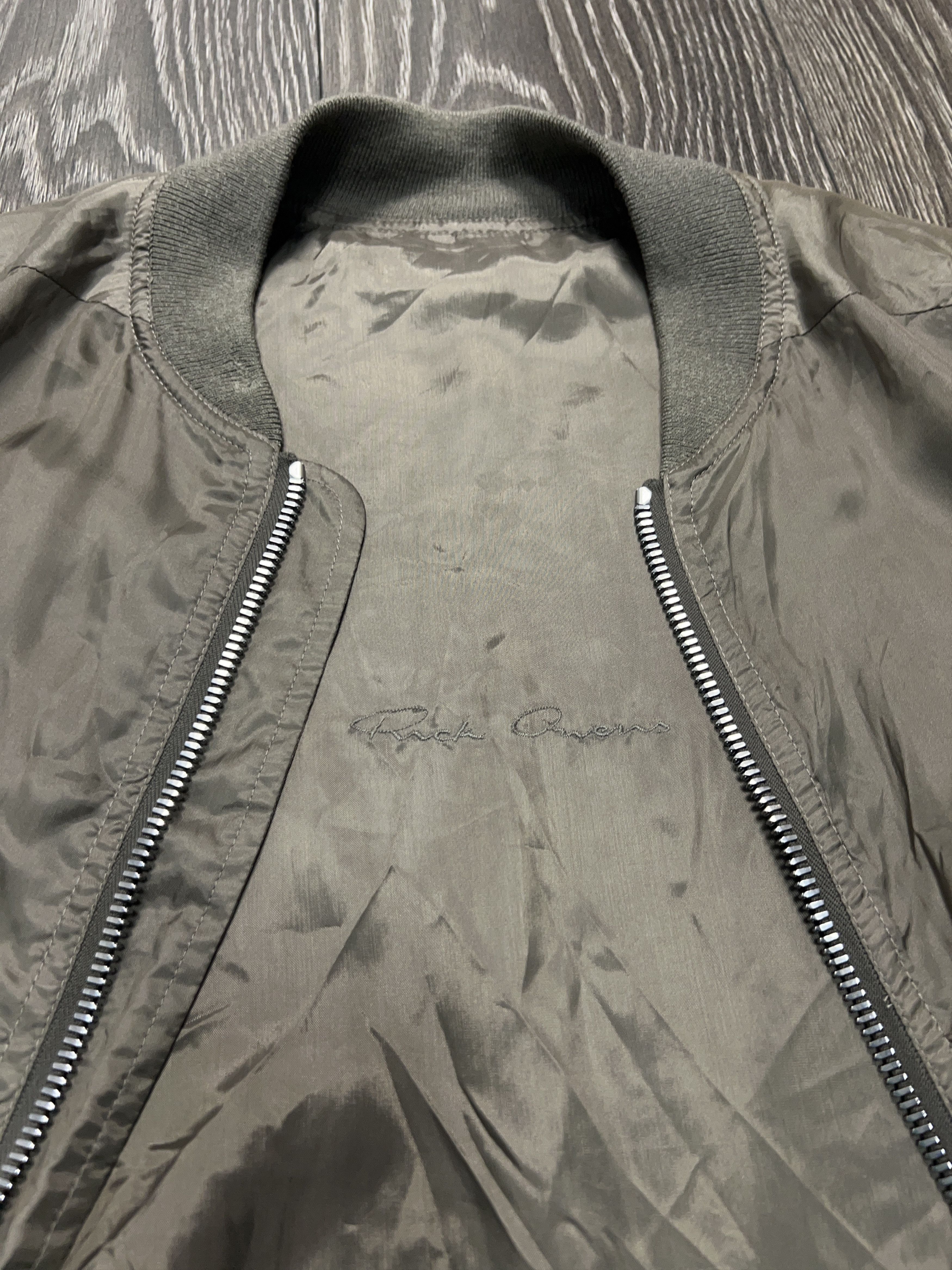 Rick Owens NWT Mens Jumbo Peter Flight Bomber Nylon Jacket Size 40 50 M Size US M / EU 48-50 / 2 - 14 Thumbnail