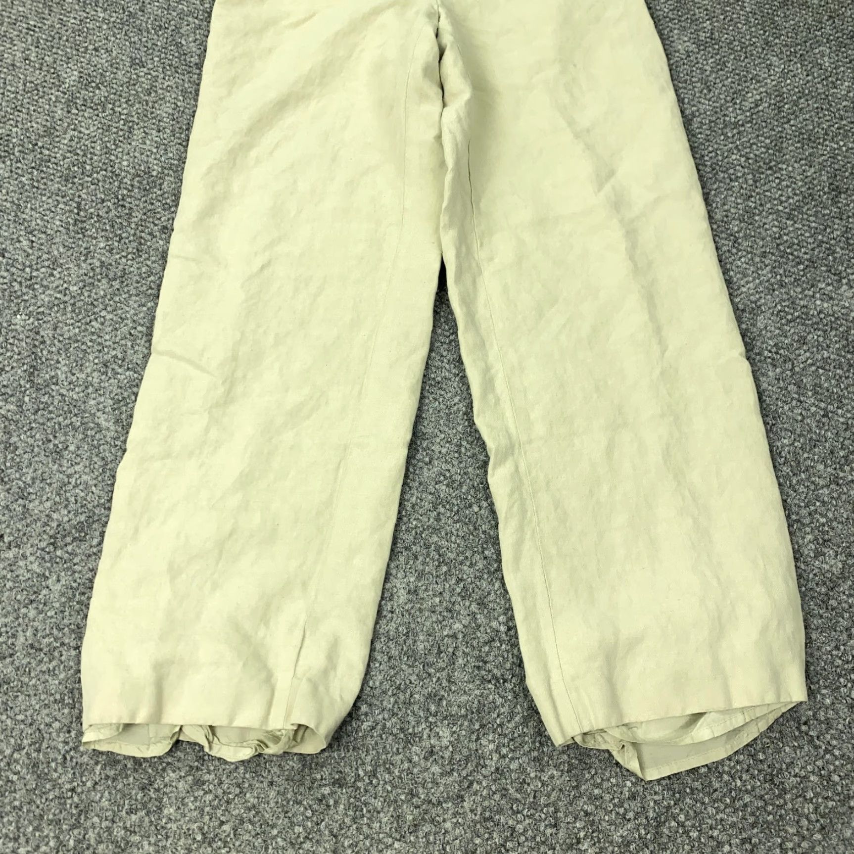 Vintage Sigrid Olsen Pants Womens 6 Beige Linen Blend Lined Straight Leg Casual Pants Wom en Size 28" / US 6 / IT 42 - 3 Thumbnail