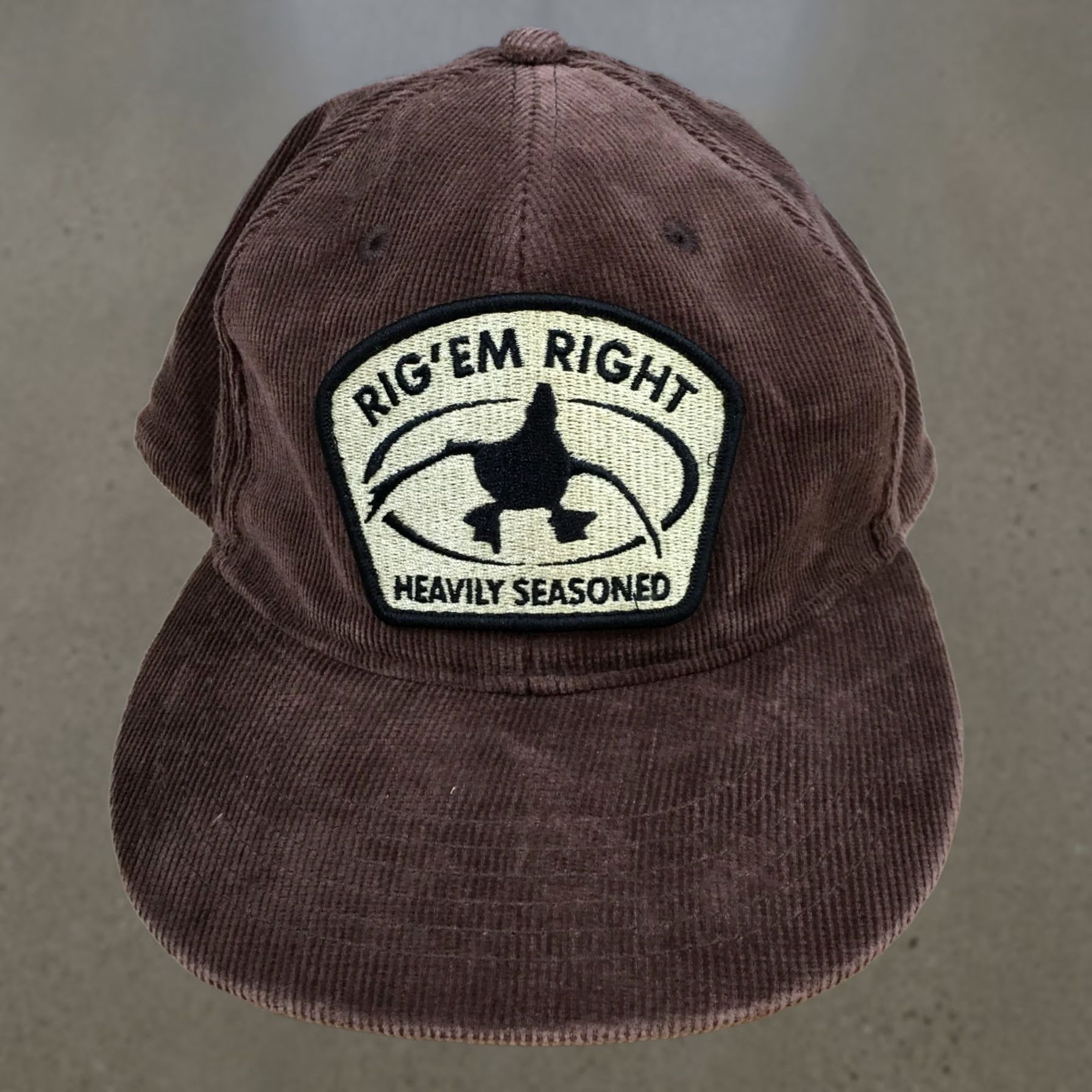 Vintage Rig'Em Right Waterfowl Brown Corduroy Hat Mens OS Brown Snapback Adjustable Size ONE SIZE - 1 Thumbnail