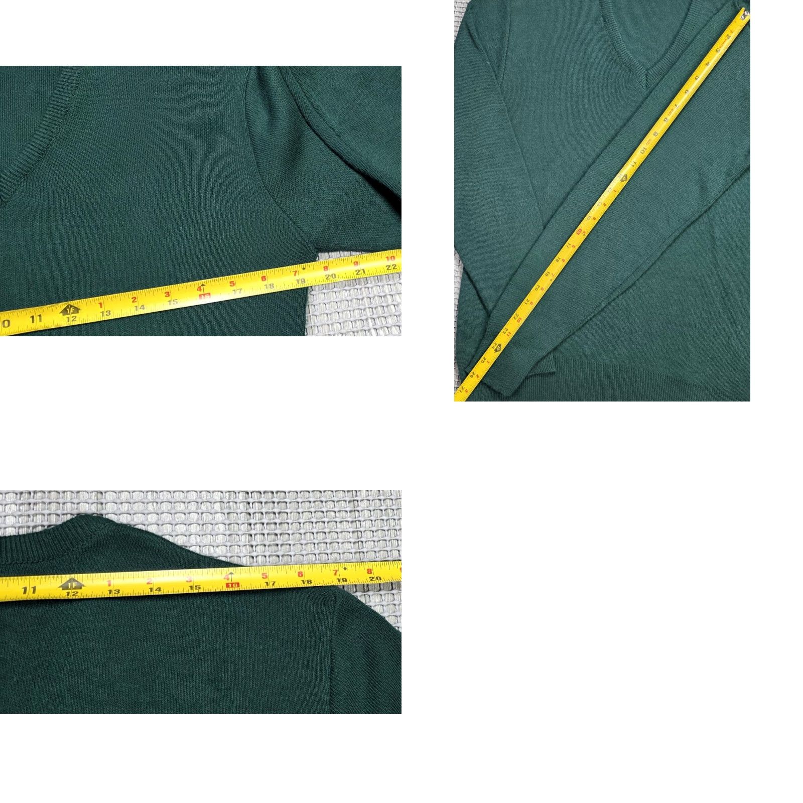 Vintage VINTAGE Robert Bruce Mens L V-Neck Sweater Wool Green USA Union Made Long Sleeve Size US L / EU 52-54 / 3 - 9 Thumbnail