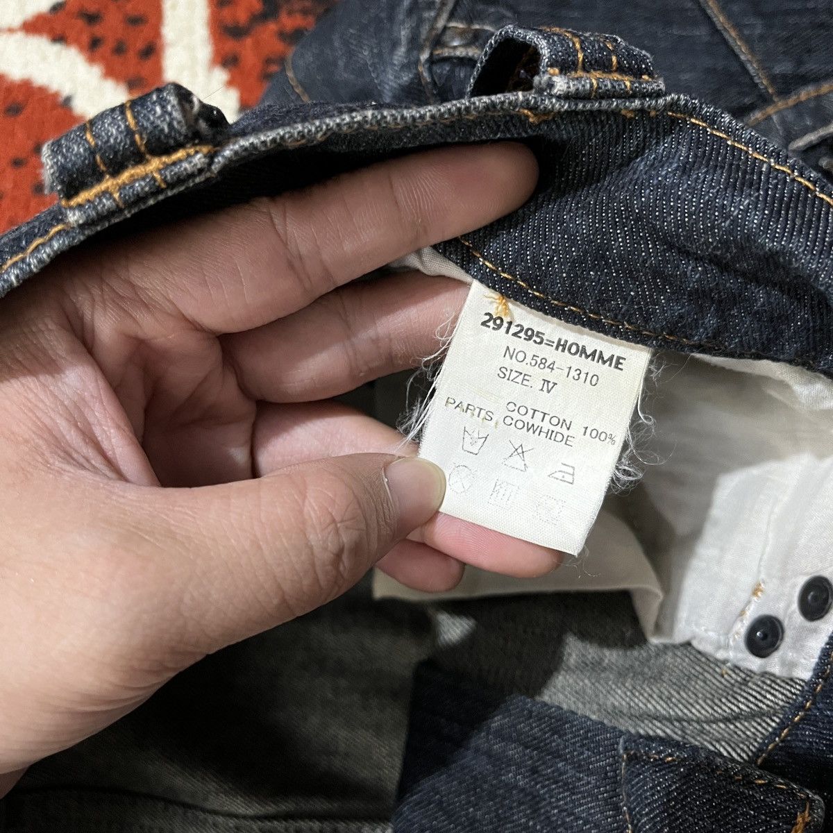 291295=Homme 2000s 291295 Homme Japanese Brand Denim Jeans Size US 34 / EU 50 - 9 Thumbnail