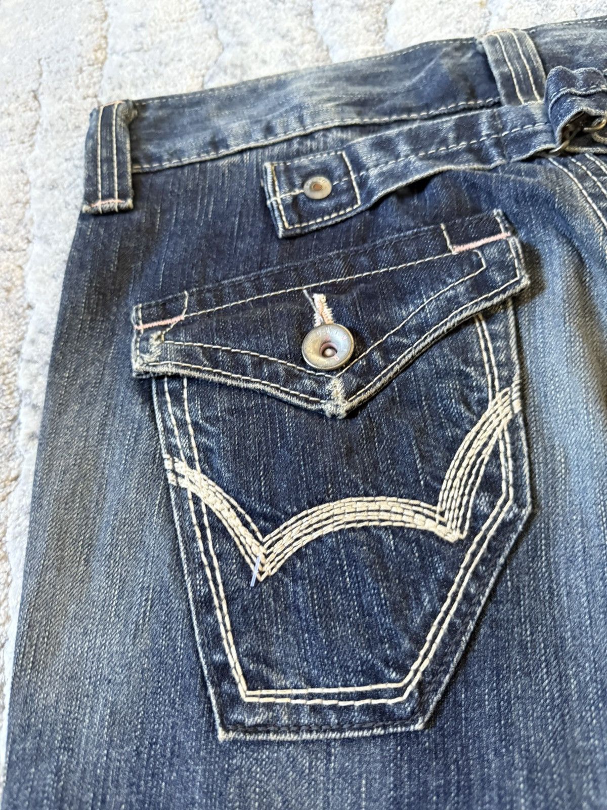 Le Grande Bleu (L.G.B.) Edwin 503 Japan Edition Flared Buckle Back Flared Jeans Size US 28 / EU 44 - 20 Thumbnail