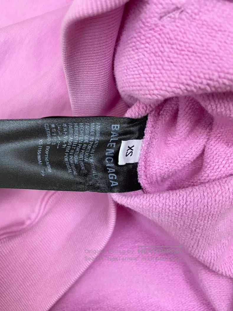 Balenciaga Balenciaga Pink Front and Back Reversed Logo Embroidery Sw Size US XS / EU 42 / 0 - 4 Thumbnail