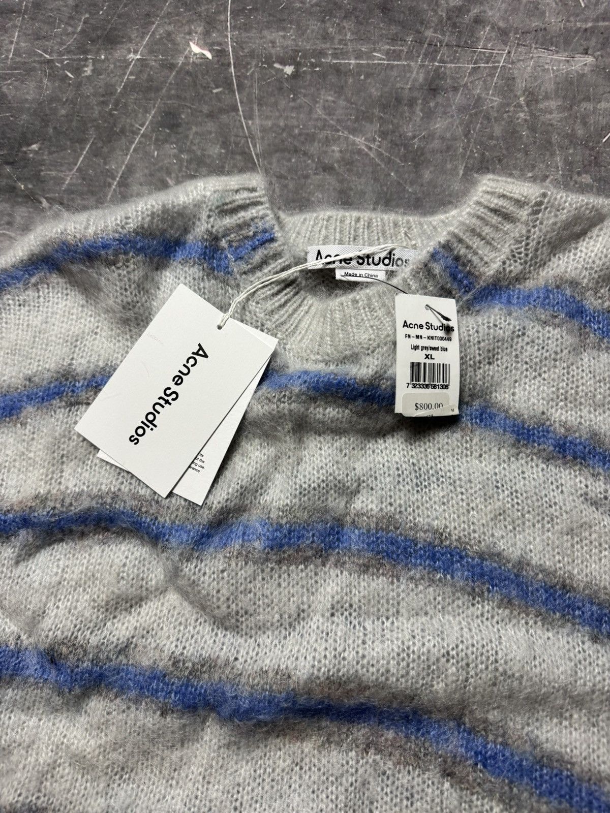Acne Studios Acne Studios Mohair Striped Sweater Size US XL / EU 56 / 4 - 6 Thumbnail