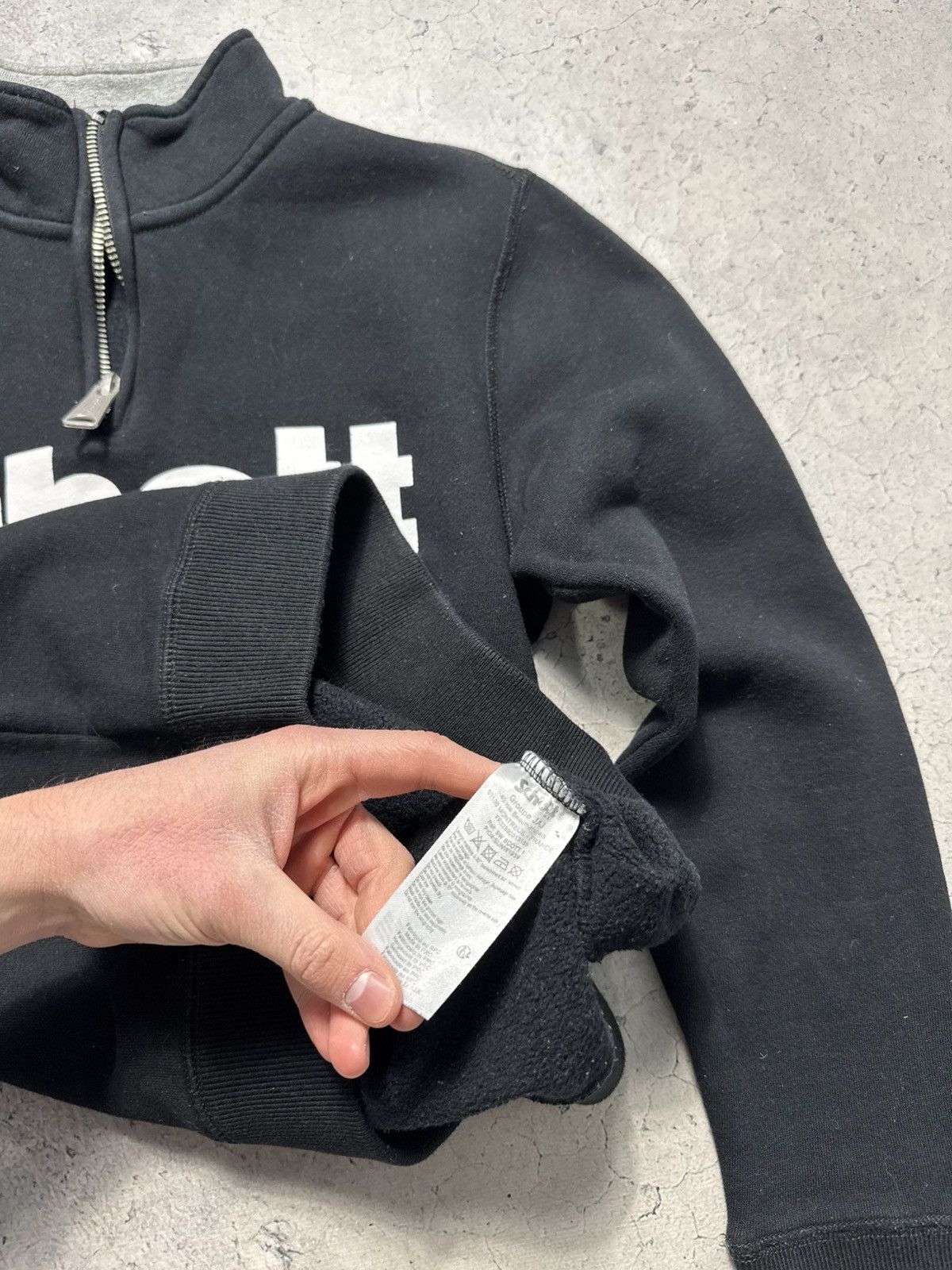 Schott Schott Nyc 1/4 Zip Sweatshirt Black Big Logo Size US S / EU 44-46 / 1 - 7 Thumbnail