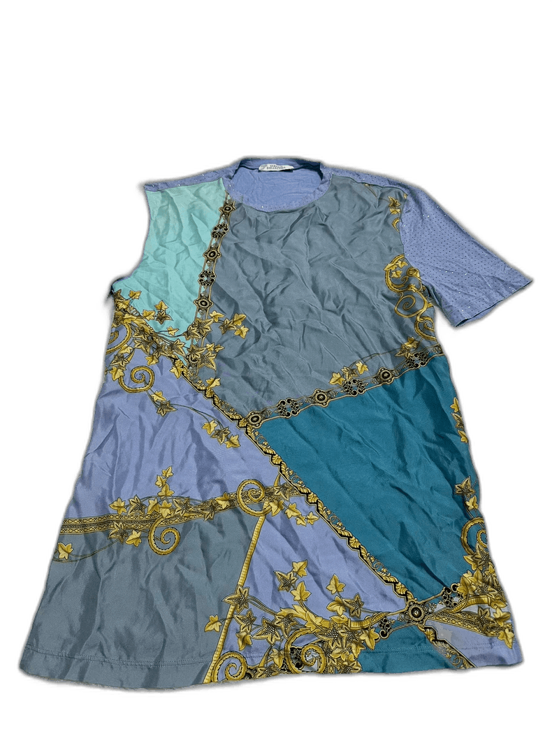 Versace Versace Women's Silk Short Sleeve Top Size US M / EU 48-50 / 2 - 1 Thumbnail