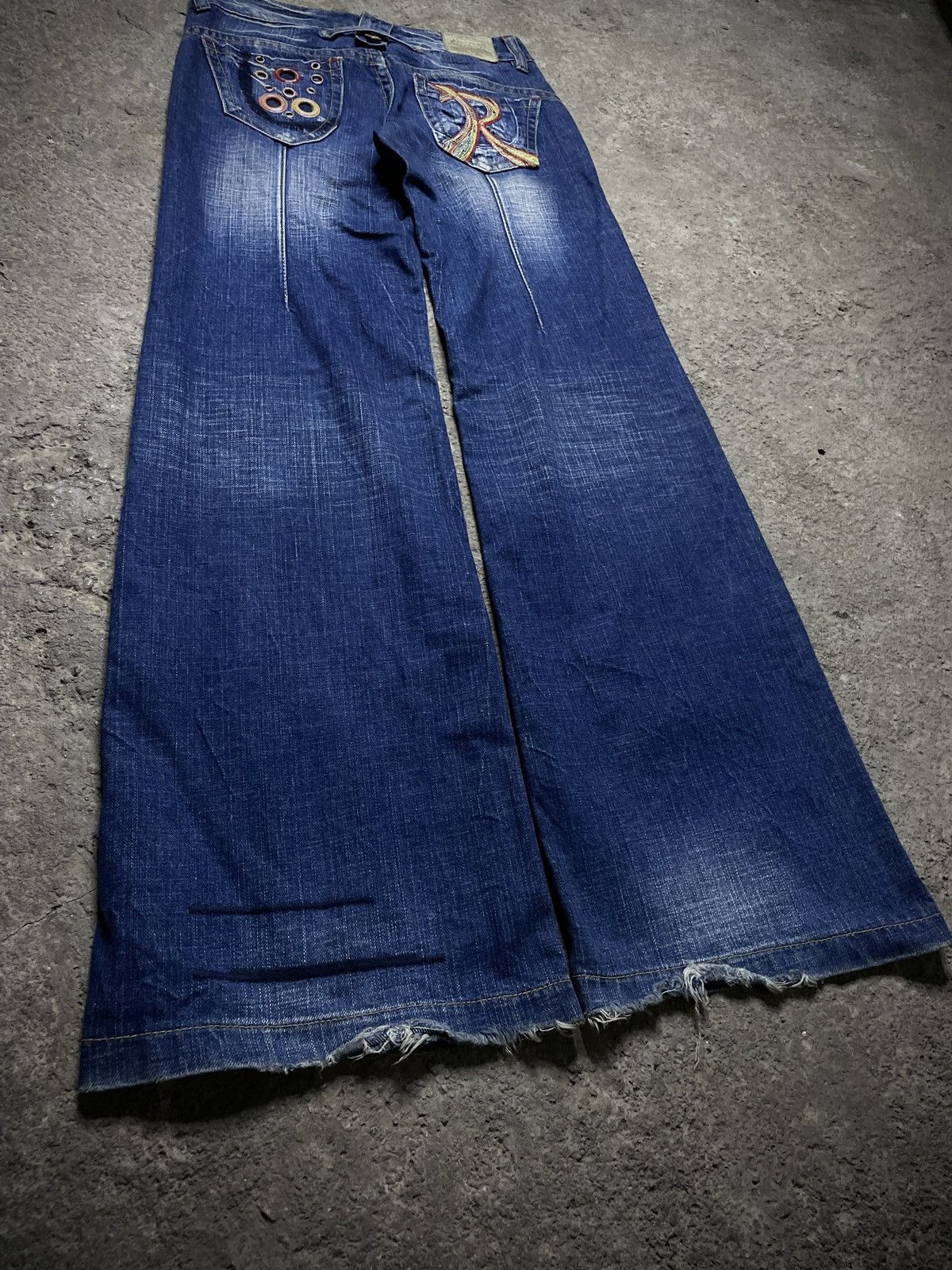 Hysteric Glamour 2000’s Redpepper - Super Flared Rings Denim Pants Size US 27 - 16 Thumbnail