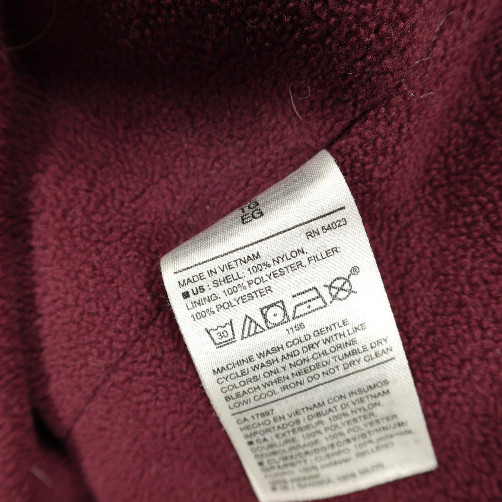 Old Navy Old Navy Puffer Vest Womens XL Burgundy Full Zip Fleece Lined Quilted Outdoor Vest Size XL / US 12-14 / IT 48-50 - 4 Thumbnail