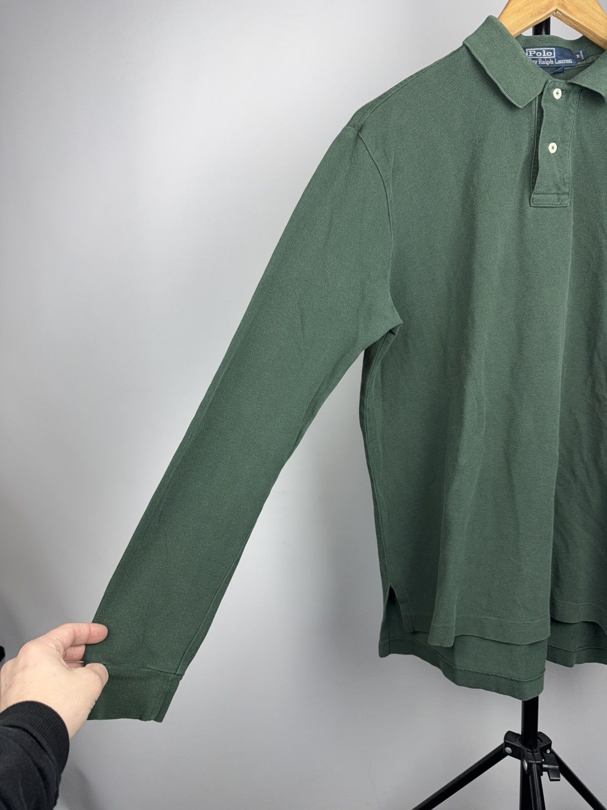 Polo Ralph Lauren 90s Vintage Polo Ralph Lauren Green Long Sleeve Polo Shirt Size US M / EU 48-50 / 2 - 5 Thumbnail