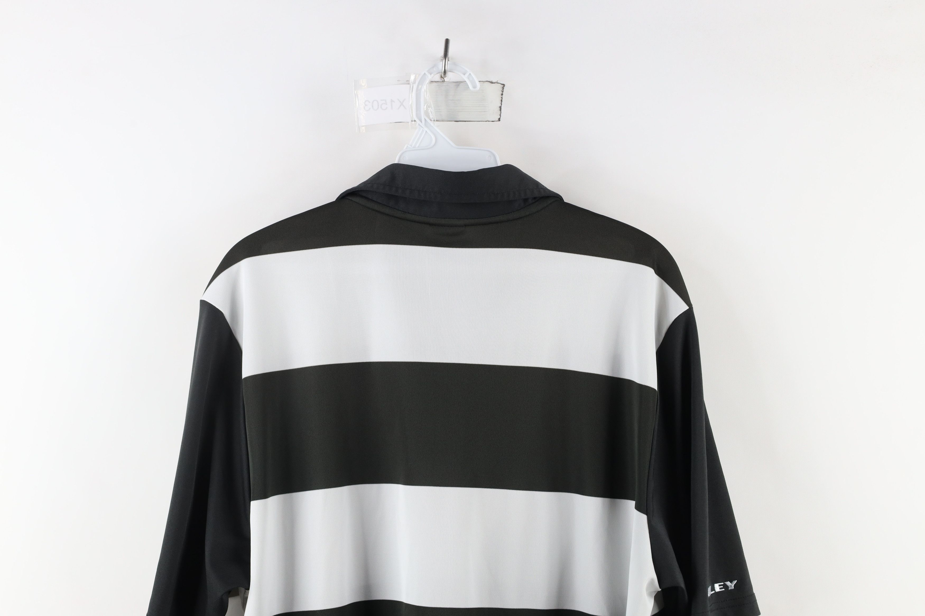 Oakley Vintage Oakley Spell O Logo Striped Collared Golf Polo Shirt Size US L / EU 52-54 / 3 - 11 Thumbnail