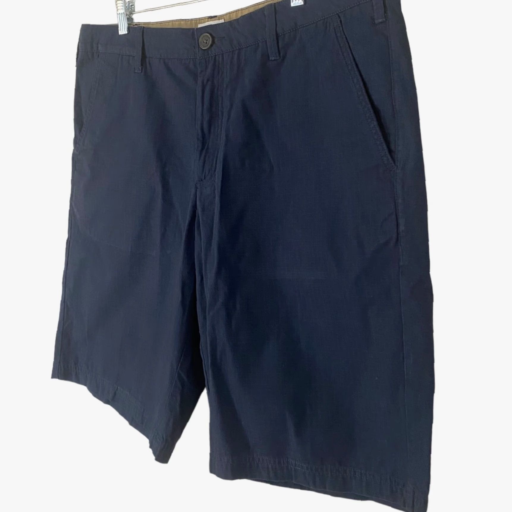 Timberland Timberland Chino Shorts Mens 38 Blue Relaxed Cotton Flat Front Pockets Casual Outdoor Ripstop Flat Front Size US 38 / EU 54 - 2 Thumbnail