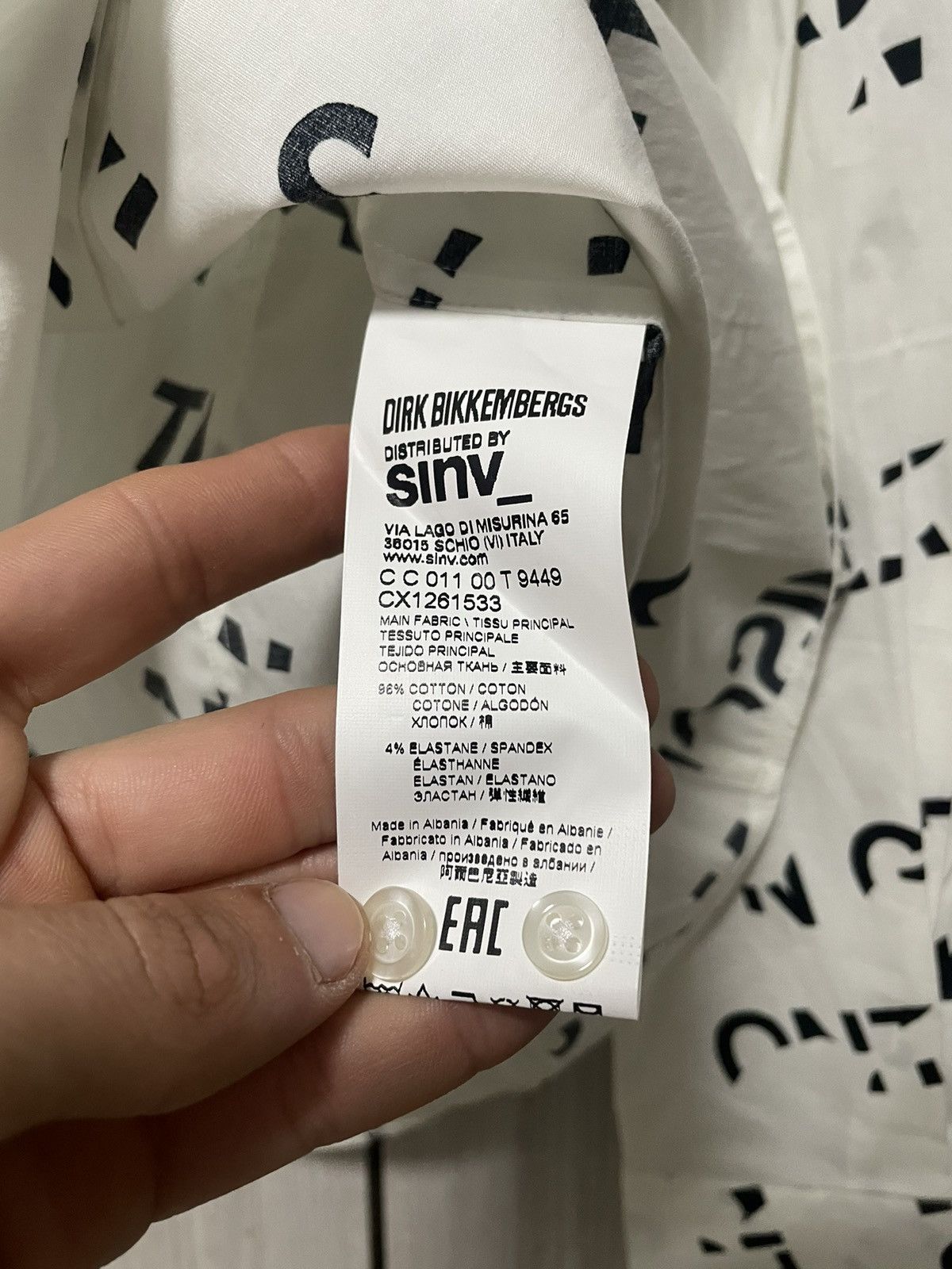 Dirk Bikkembergs Dirk Bikkembergs Monogram Rare Shirt Classic Size US M / EU 48-50 / 2 - 15 Thumbnail