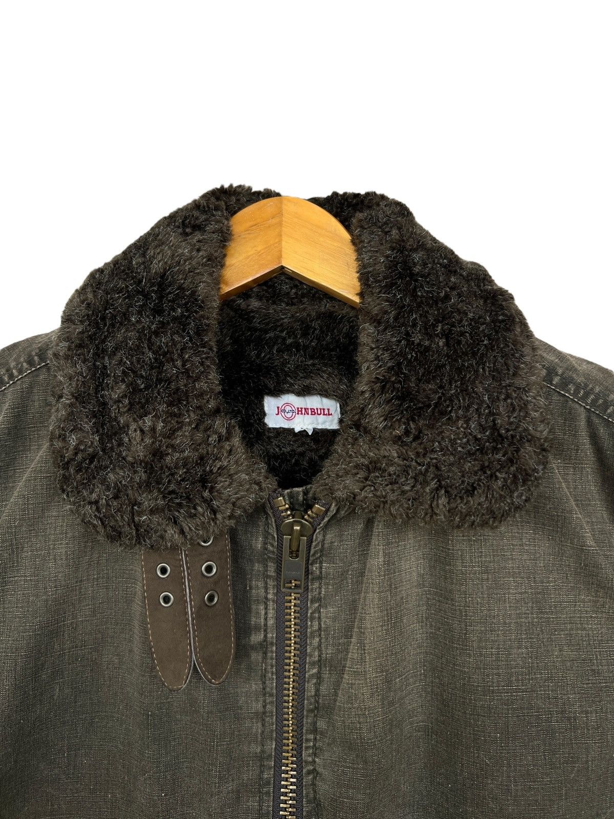 Vintage Johnbull Alpaca Fur Canvas Green Jacket Size US L / EU 52-54 / 3 - 6 Thumbnail
