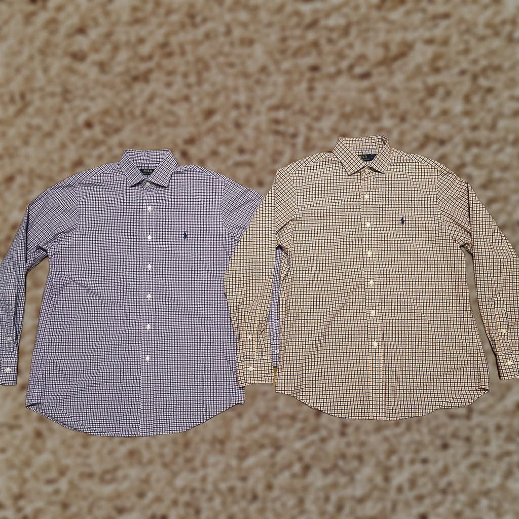 Polo Ralph Lauren x2 Polo Ralph Lauren Shirt Button Up L/S Cutaway Collar Gingham Multicolor Mens Large Size US L / EU 52-54 / 3 - 1 Thumbnail