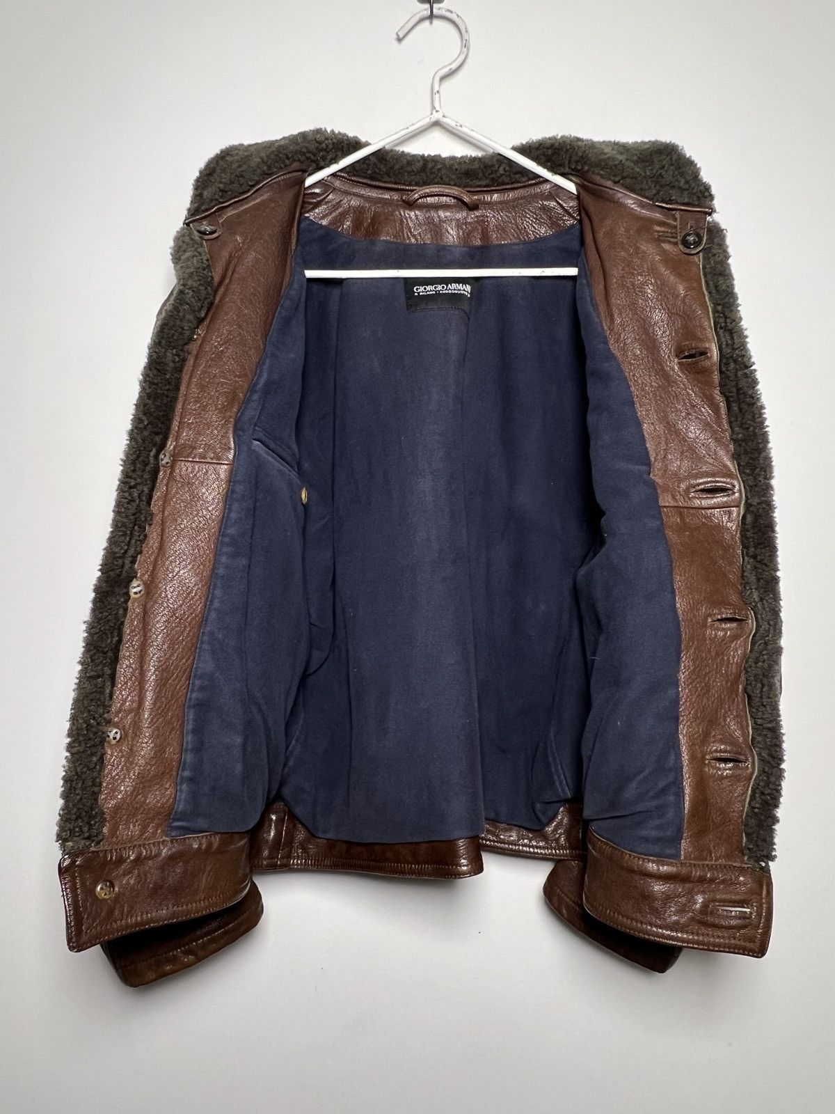 Giorgio Armani Giorgio Armani runway shearling aviator jacket archive Size US M / EU 48-50 / 2 - 15 Thumbnail