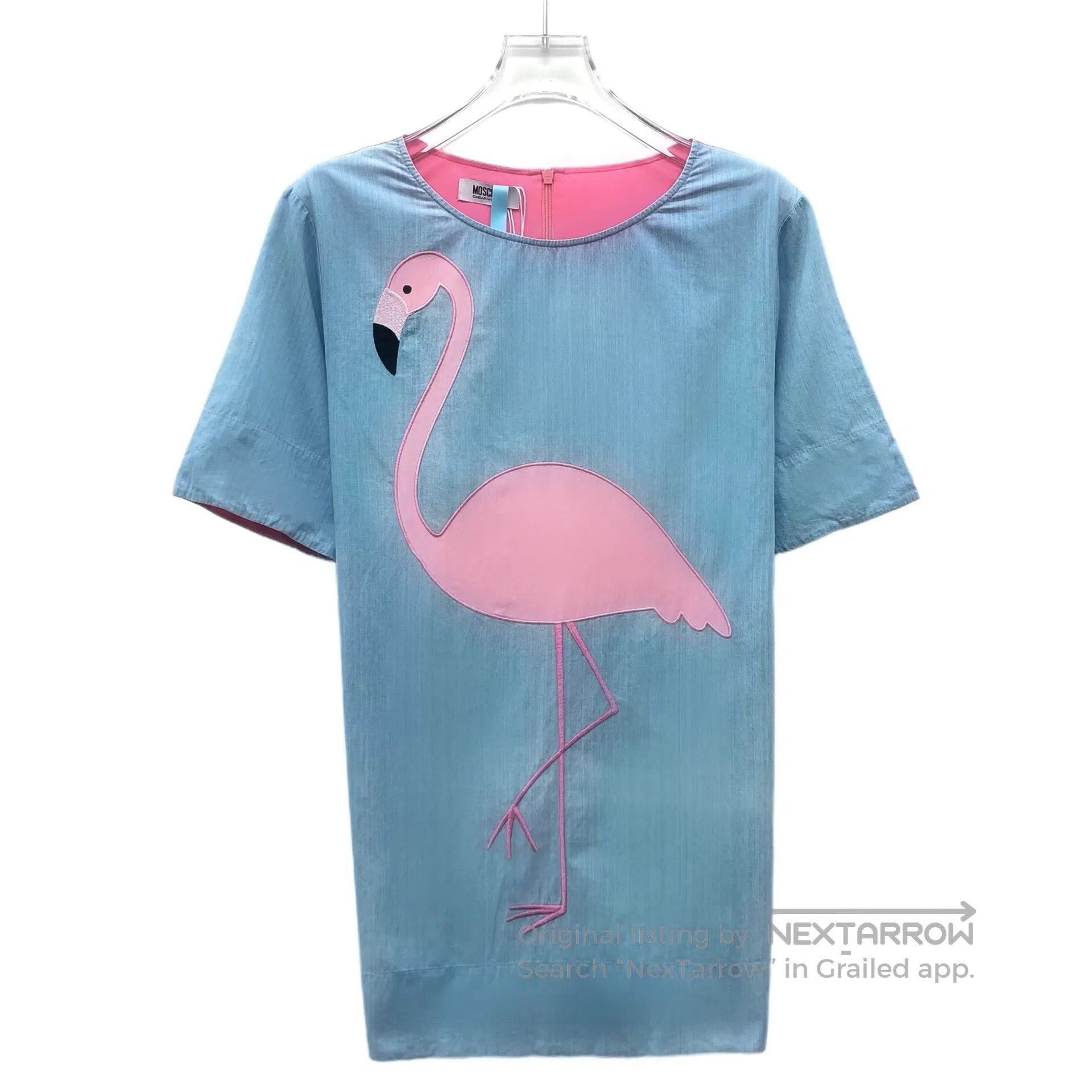 Moschino Moschino Blue Firebird Embroidered Crew Neck Short-Sleeve Size US S / EU 44-46 / 1 - 1 Thumbnail
