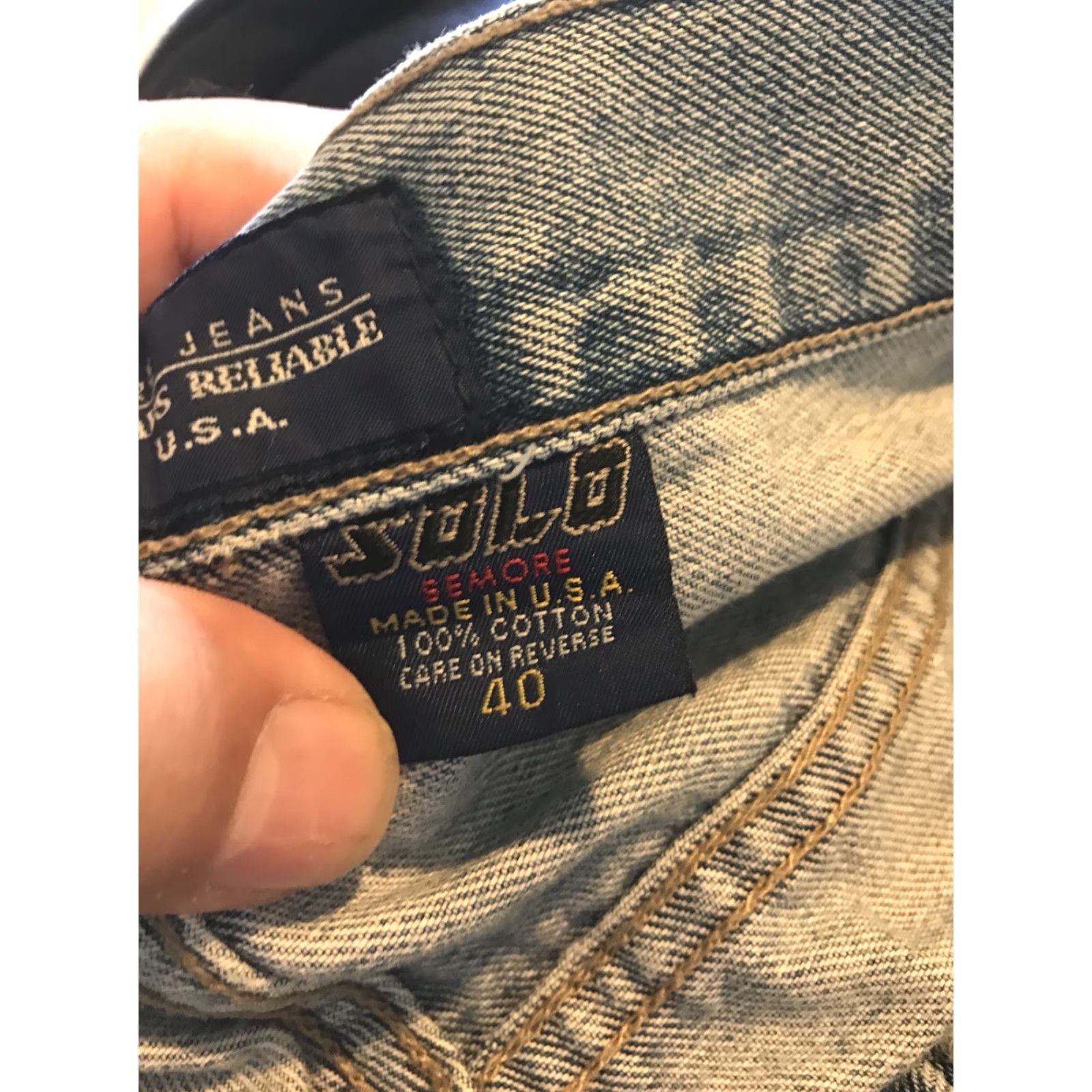 Vintage VINTAGE Solo Semore Denim Bermuda Shorts 40 Men Regular Blue Cotton USA 90s Pockets Size US 40 / EU 56 - 7 Thumbnail