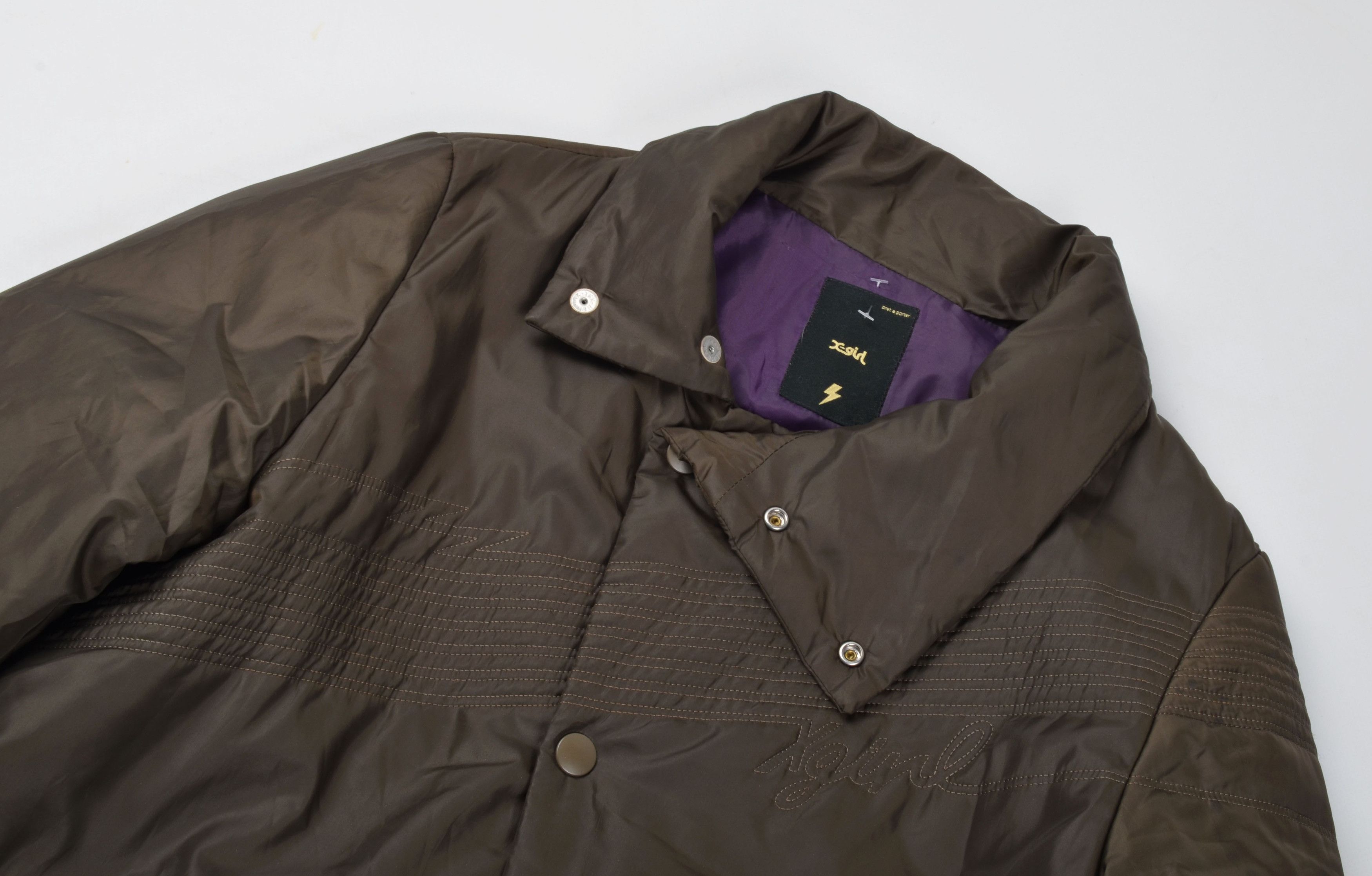 X-Girl Vintage X-Girl Y2K Pret a Porter Dark Green Long Jacket Size M / US 6-8 / IT 42-44 - 5 Thumbnail