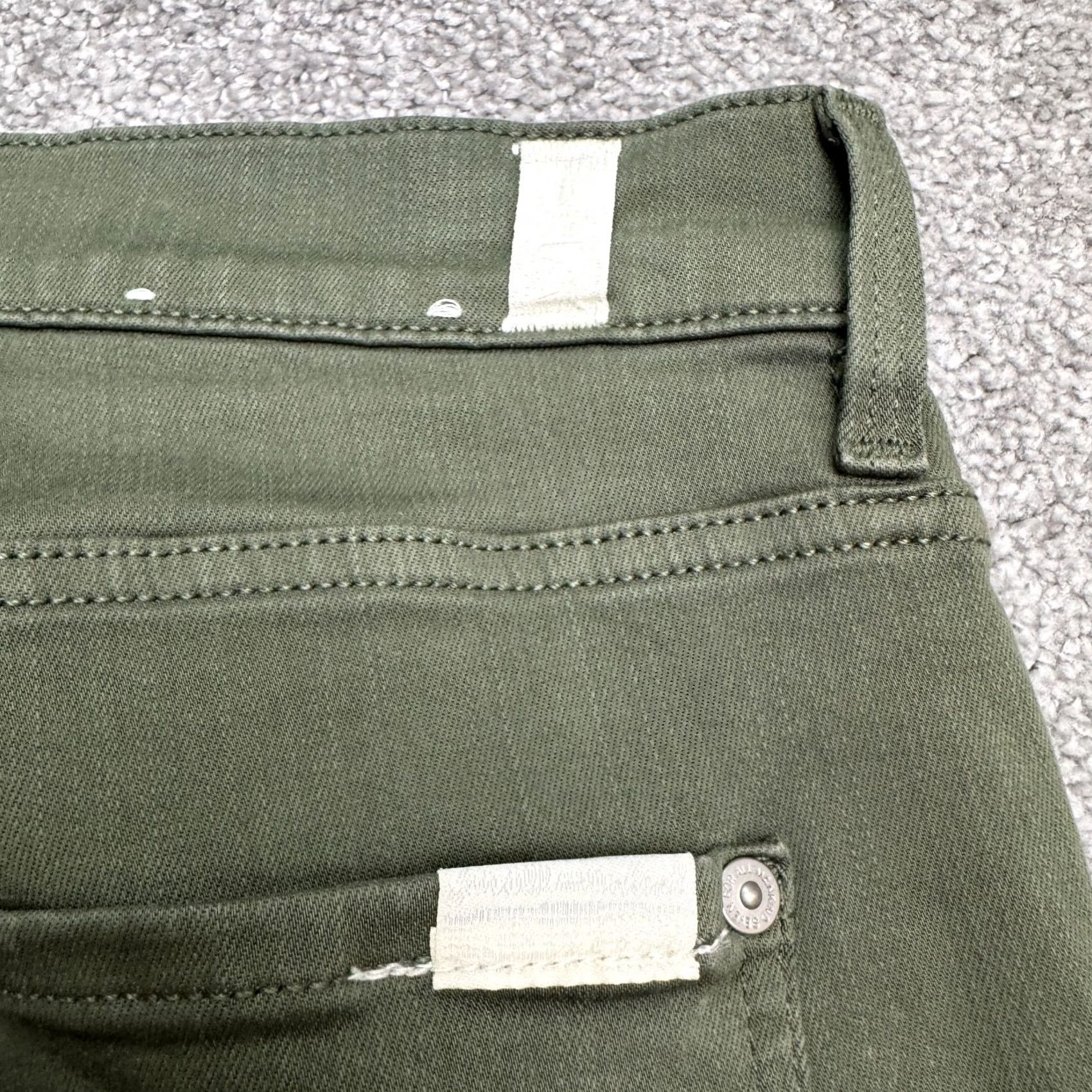 7 For All Mankind 7 for all mankind stretch high rise ankle denim jeans women 32 green Size 24" / US 00 / IT 34 - 5 Thumbnail