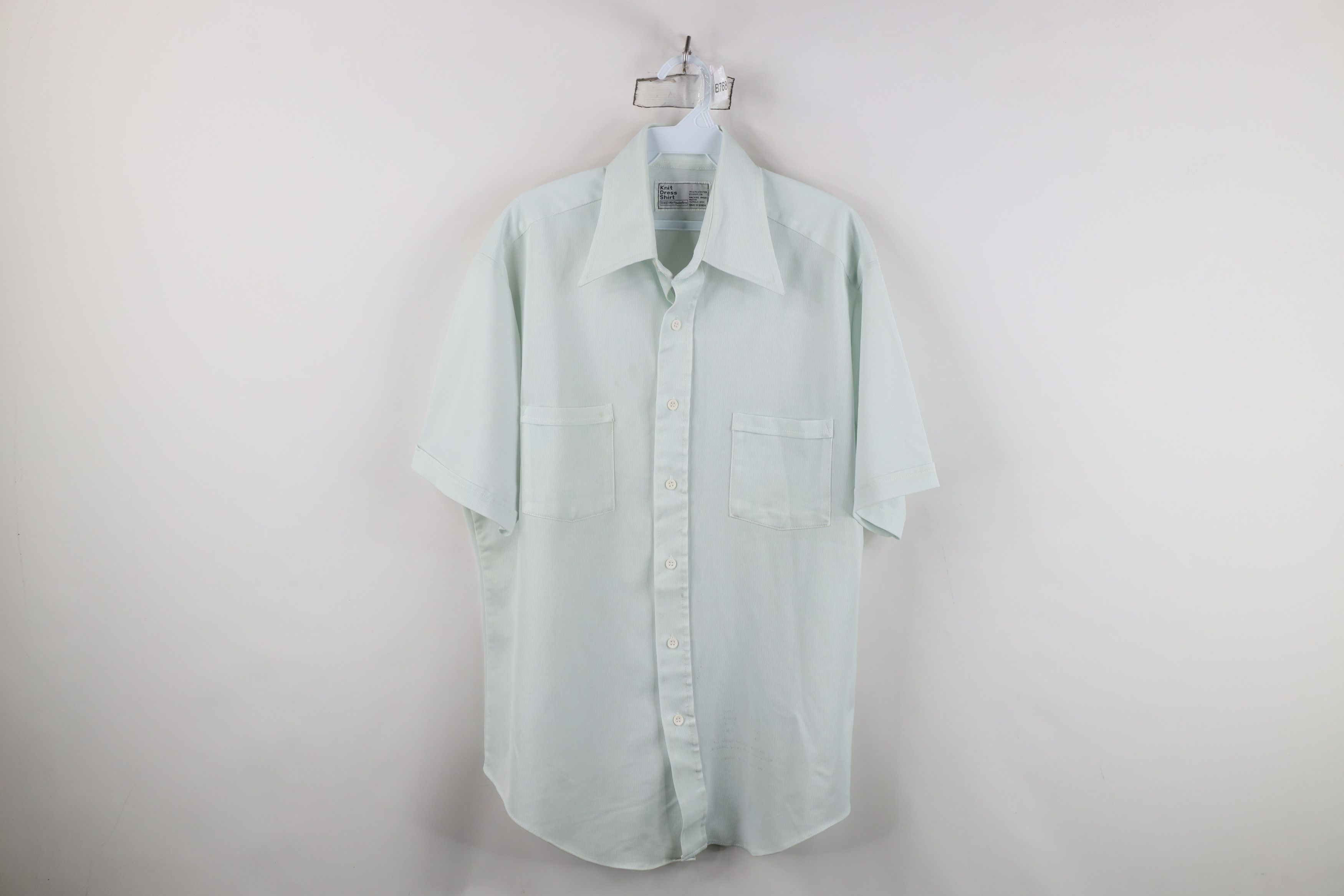Vintage Vintage 70s Streetwear Ribbed Knit Collared Button Shirt Size US XL / EU 56 / 4 - 1 Thumbnail