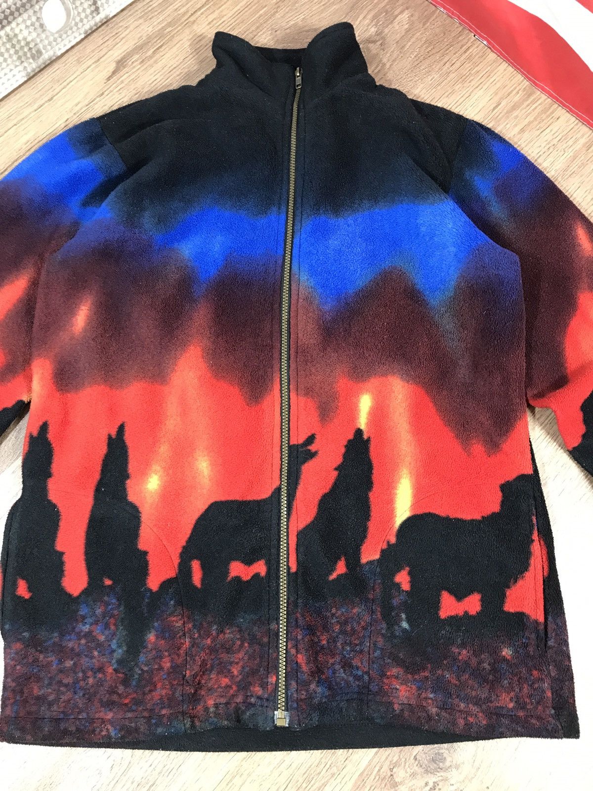 Other Jacques Lorant Wolf Animal Fleece Jacket Kanye West Style Size US L / EU 52-54 / 3 - 4 Thumbnail