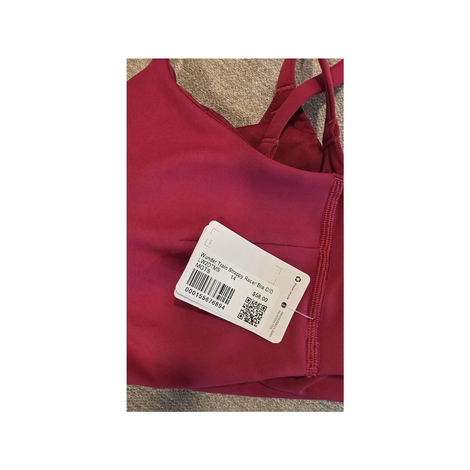 Lululemon Lululemon Wunder Train Strappy Racer Bra C/D NWT Size 14 Size ONE SIZE - 5 Thumbnail