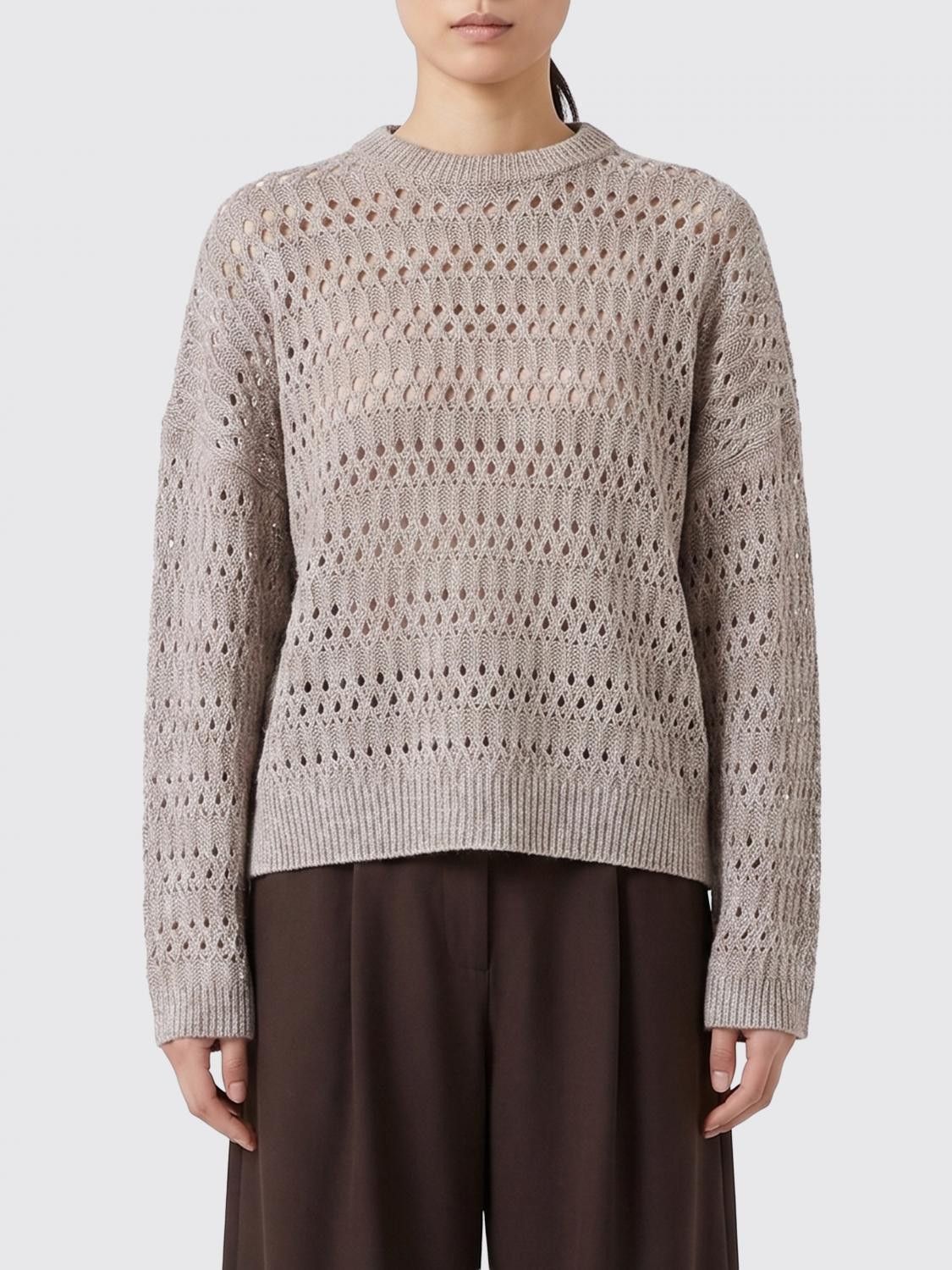 Brunello Cucinelli Brunello Cucinelli Sweater Woman Dove Grey Size S / US 4 / IT 40 - 1 Thumbnail