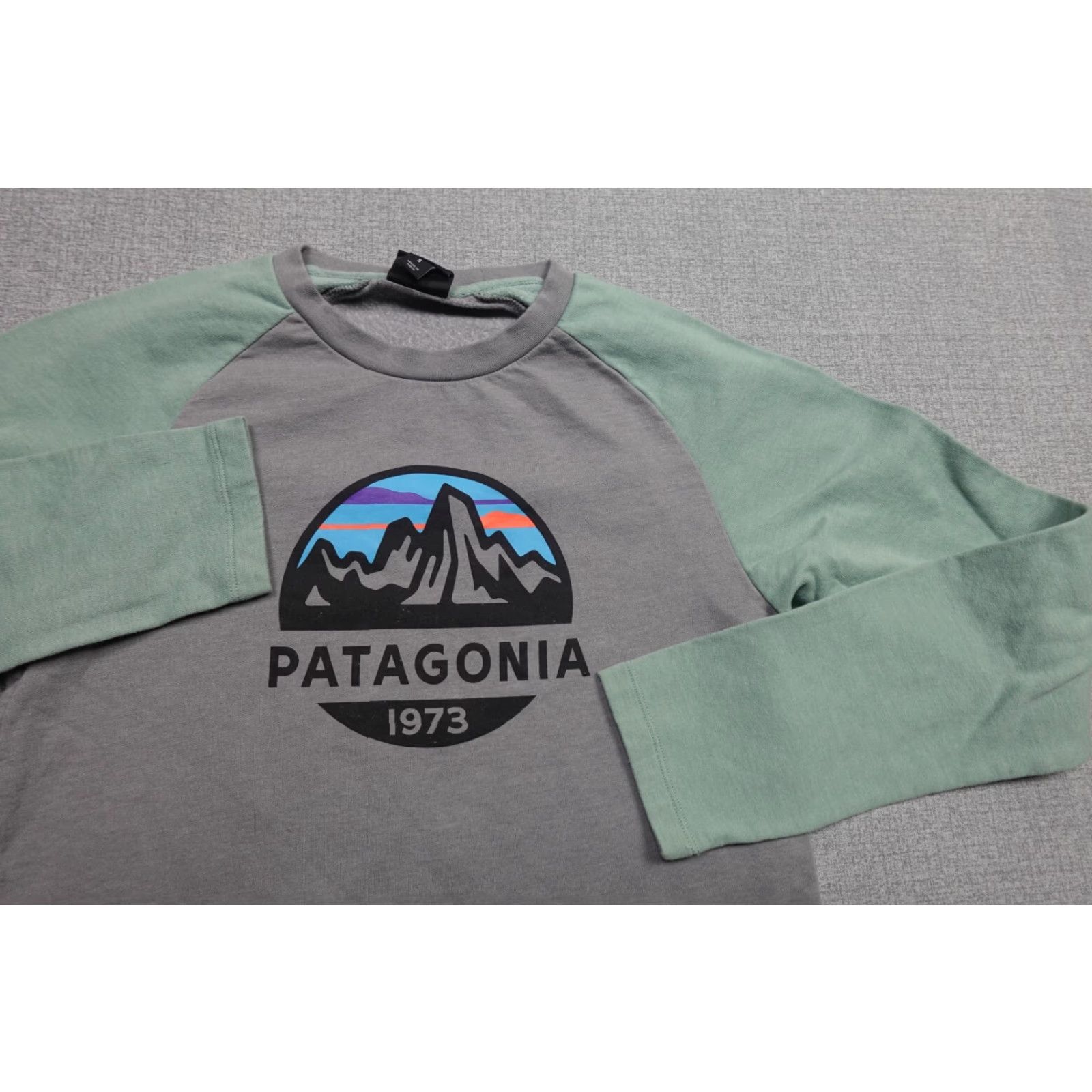 Patagonia Patagonia Sweatshirt Mens Small Gray Organic Cotton Fleece Pullover Graphic Print Logo Crewneck Scenario: Outdoor Hiking Activewear Regular Fit Mens Size US S / EU 44-46 / 1 - 2 Thumbnail