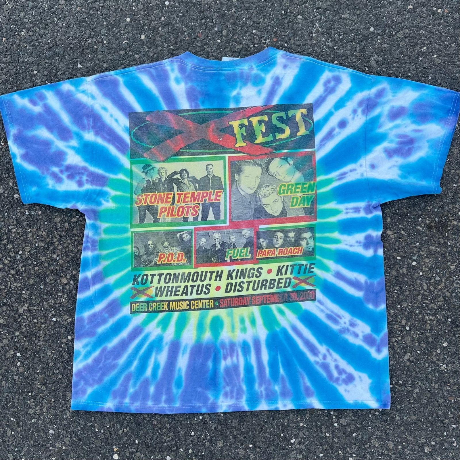 Vintage x fest Green Day stone temple pilots band t shirt