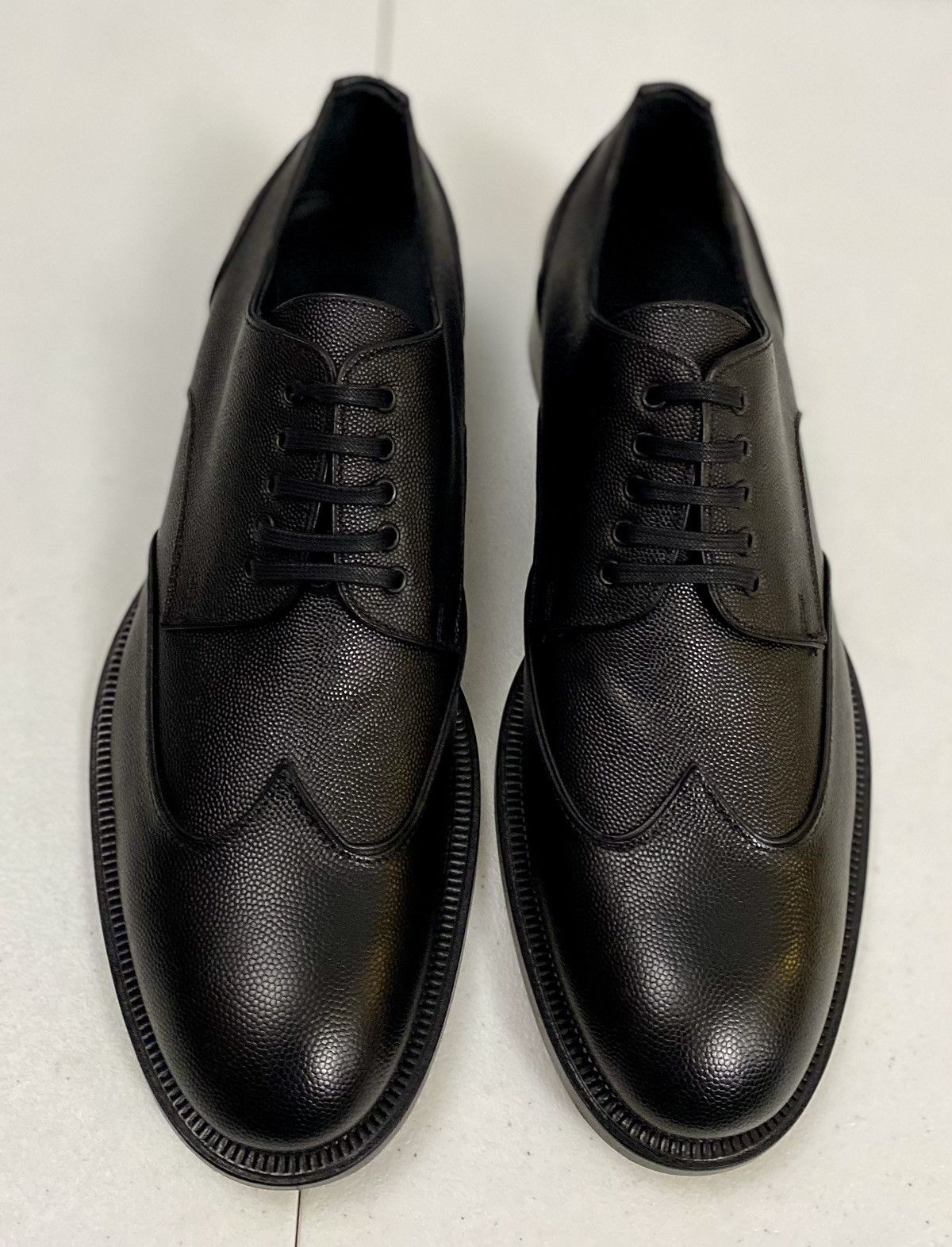 Dsquared2 Dsquared2 🇮🇹 Black Textured Gloss Leather Wingtip Derby 9 NEW Size US 9 / EU 42 - 13 Thumbnail