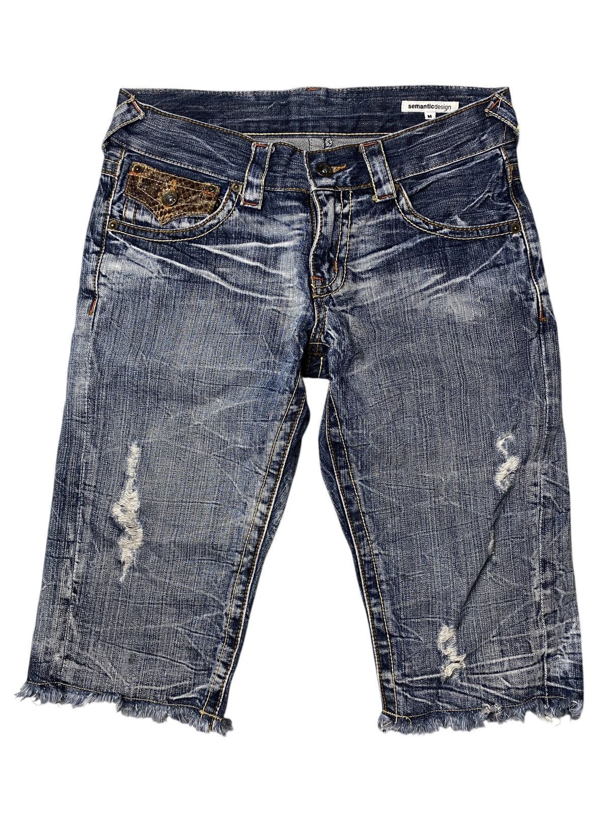 If Six Was Nine 2000's Semantic Design Seawash Snakeskin Shorts Size US 28 / EU 44 - 1 Thumbnail