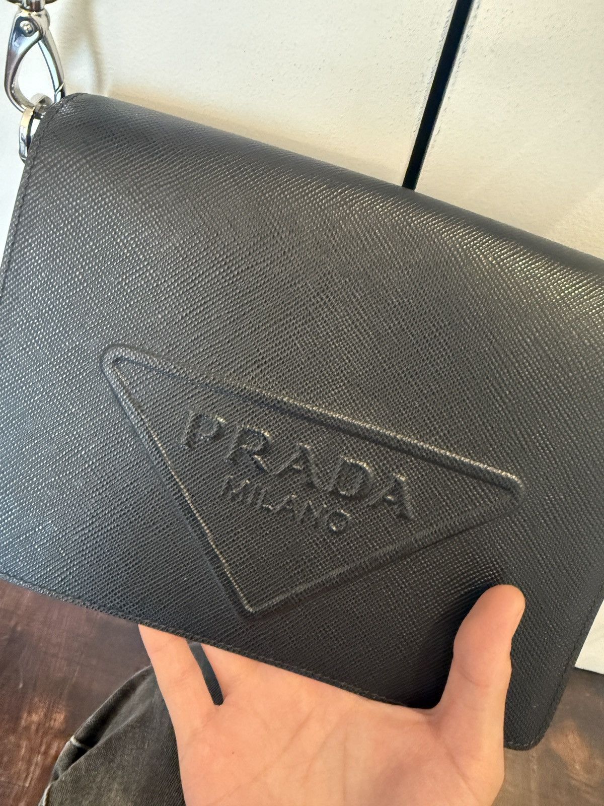 Prada Prada Milano Crossbody Bag – Black Saffiano Leather Size ONE SIZE - 4 Thumbnail