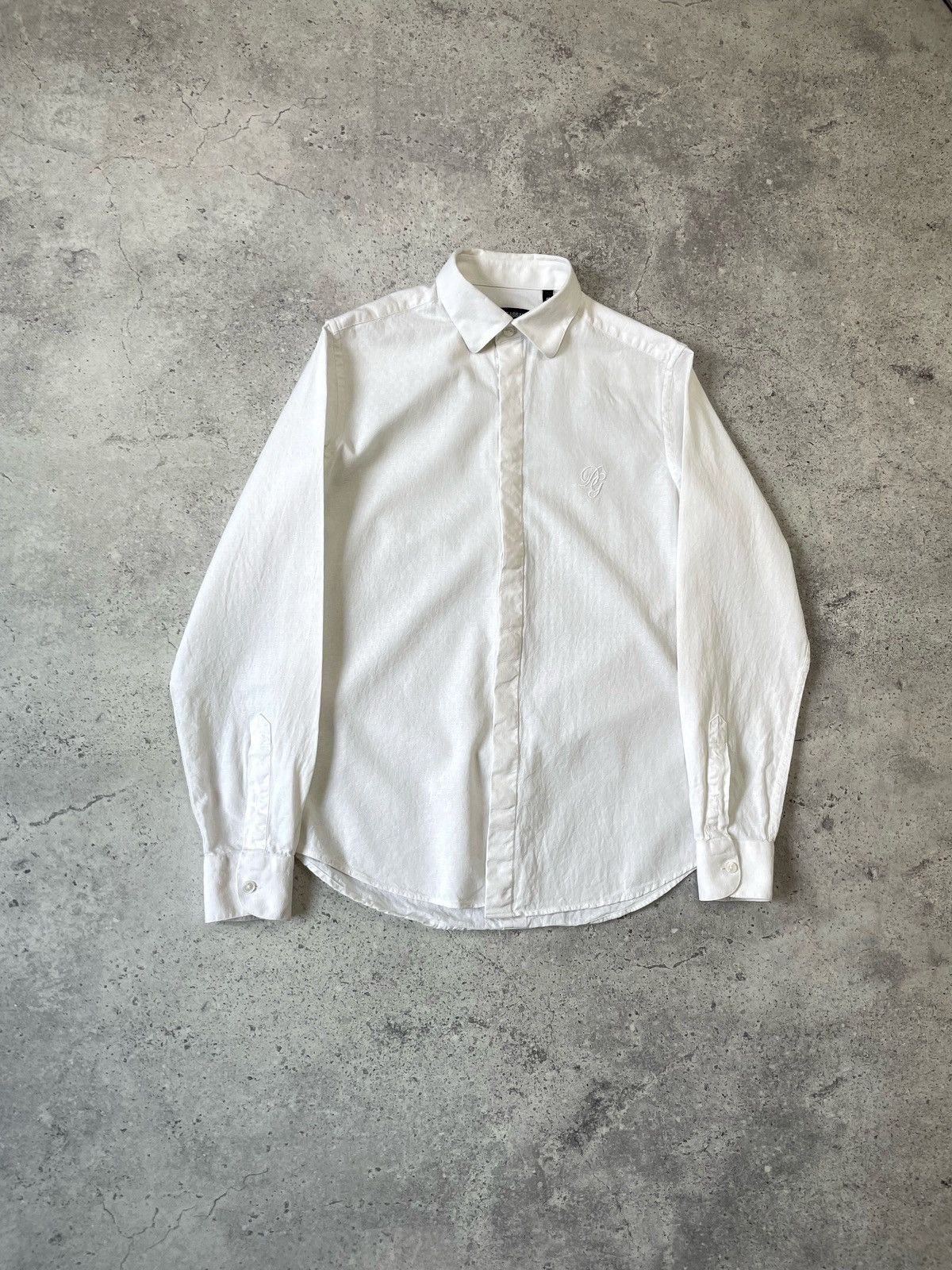 Dolce & Gabbana Dolce & Gabbana White Cotton DG Embroidered Logo Blouse Size L / US 10 / IT 46 - 1 Thumbnail