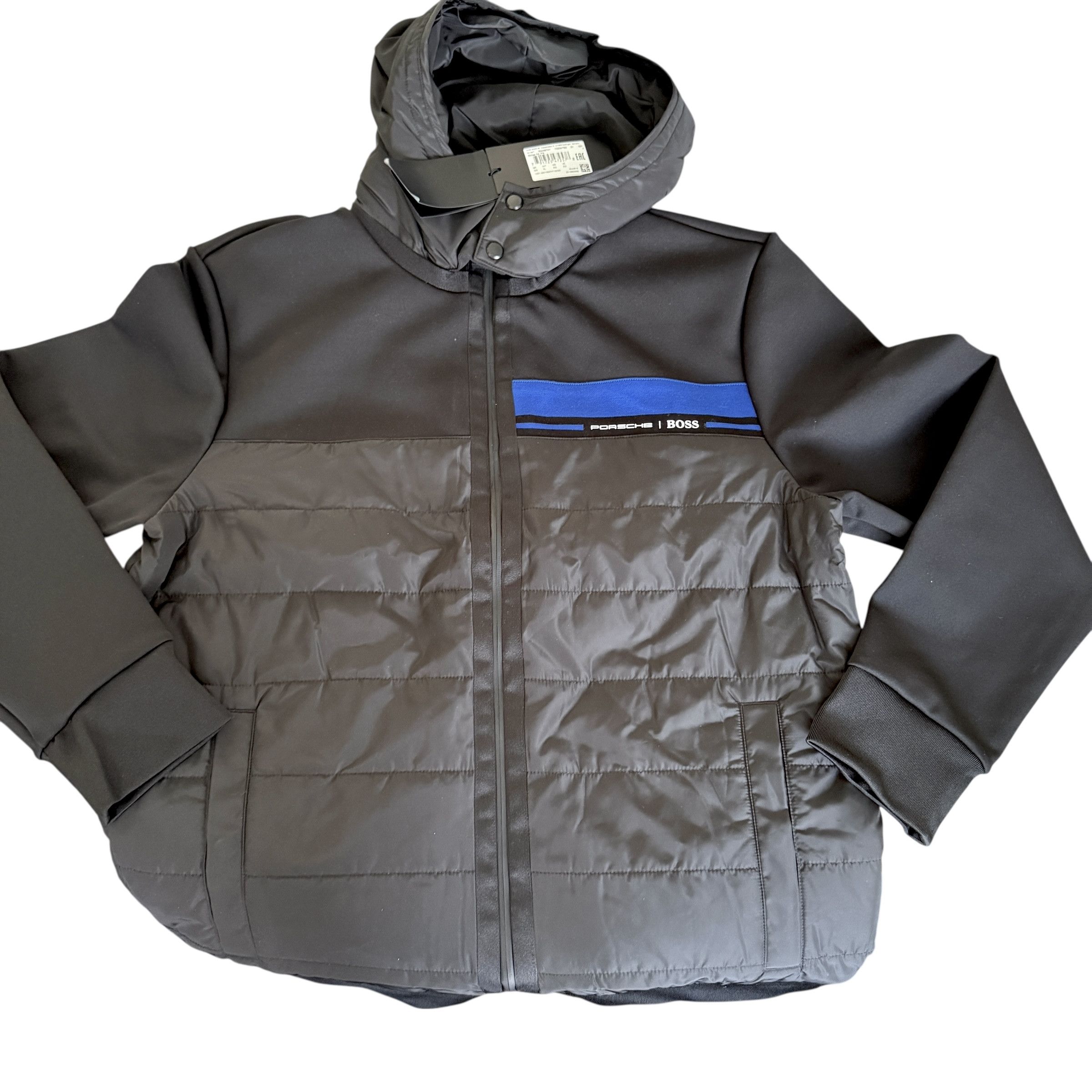 Hugo Boss Hugo Boss Porsche Skiles 32 Black Hooded Jacket, Sz. Med Size US M / EU 48-50 / 2 - 2 Thumbnail