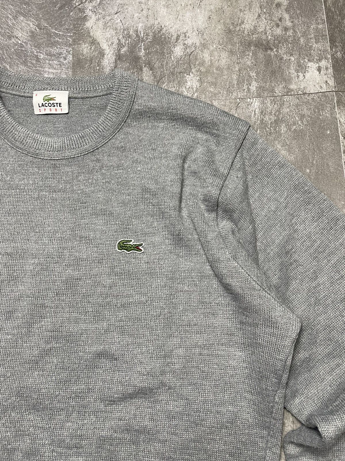 Lacoste Vintage Lacoste Chemise 90s Knit Sweater Wool Grey Y2K Size US S / EU 44-46 / 1 - 2 Thumbnail