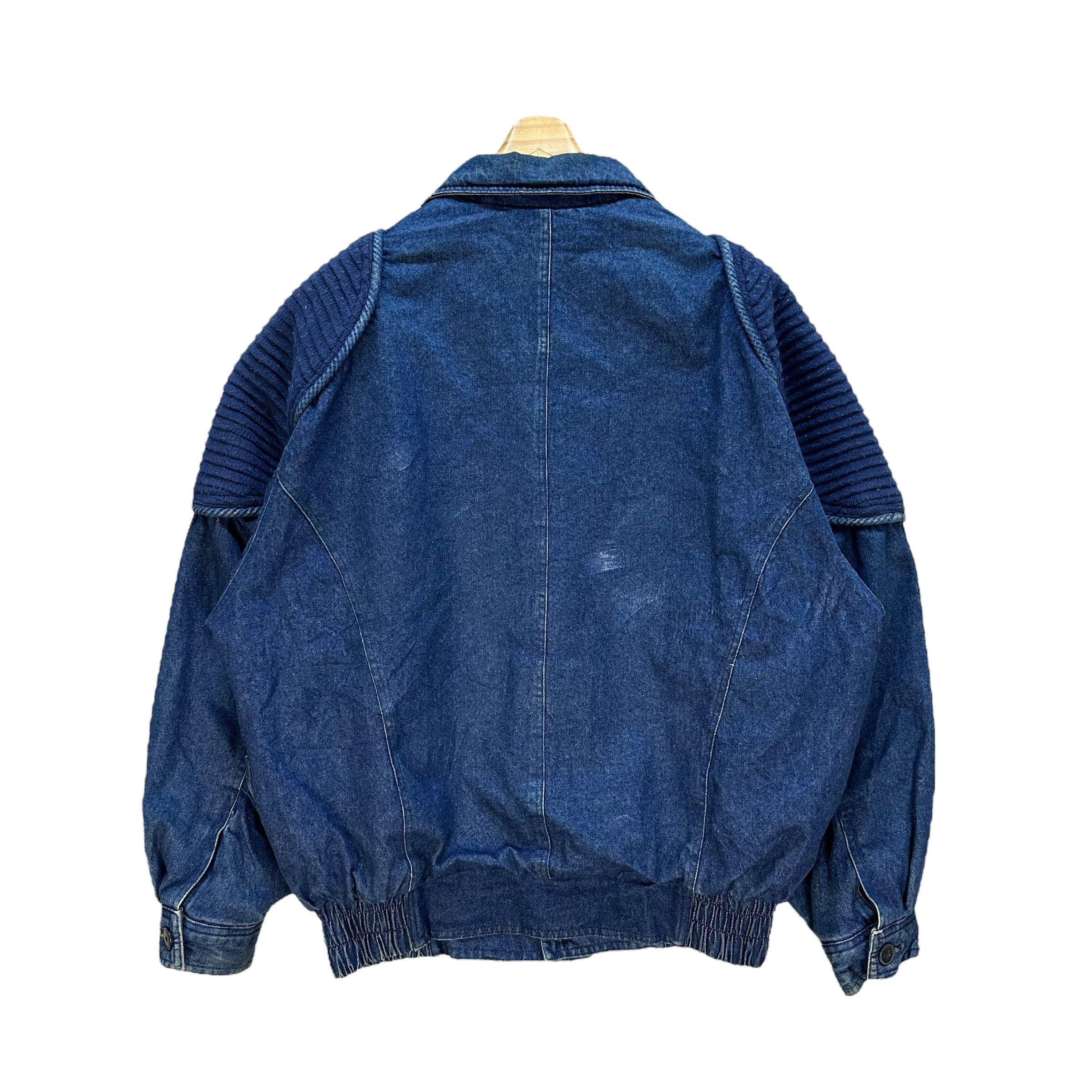 Japanese Brand 90's RVX Blue Denim Jacket Free Size Nice Design #1497-A62 Size US L / EU 52-54 / 3 - 13 Thumbnail