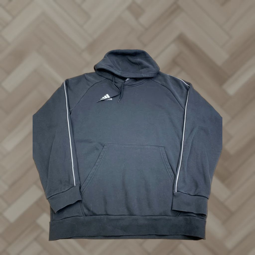 Adidas Adidas Hoodie Mens XL Black Pullover Regular Fit Fleece Size US XL / EU 56 / 4 - 1 Thumbnail