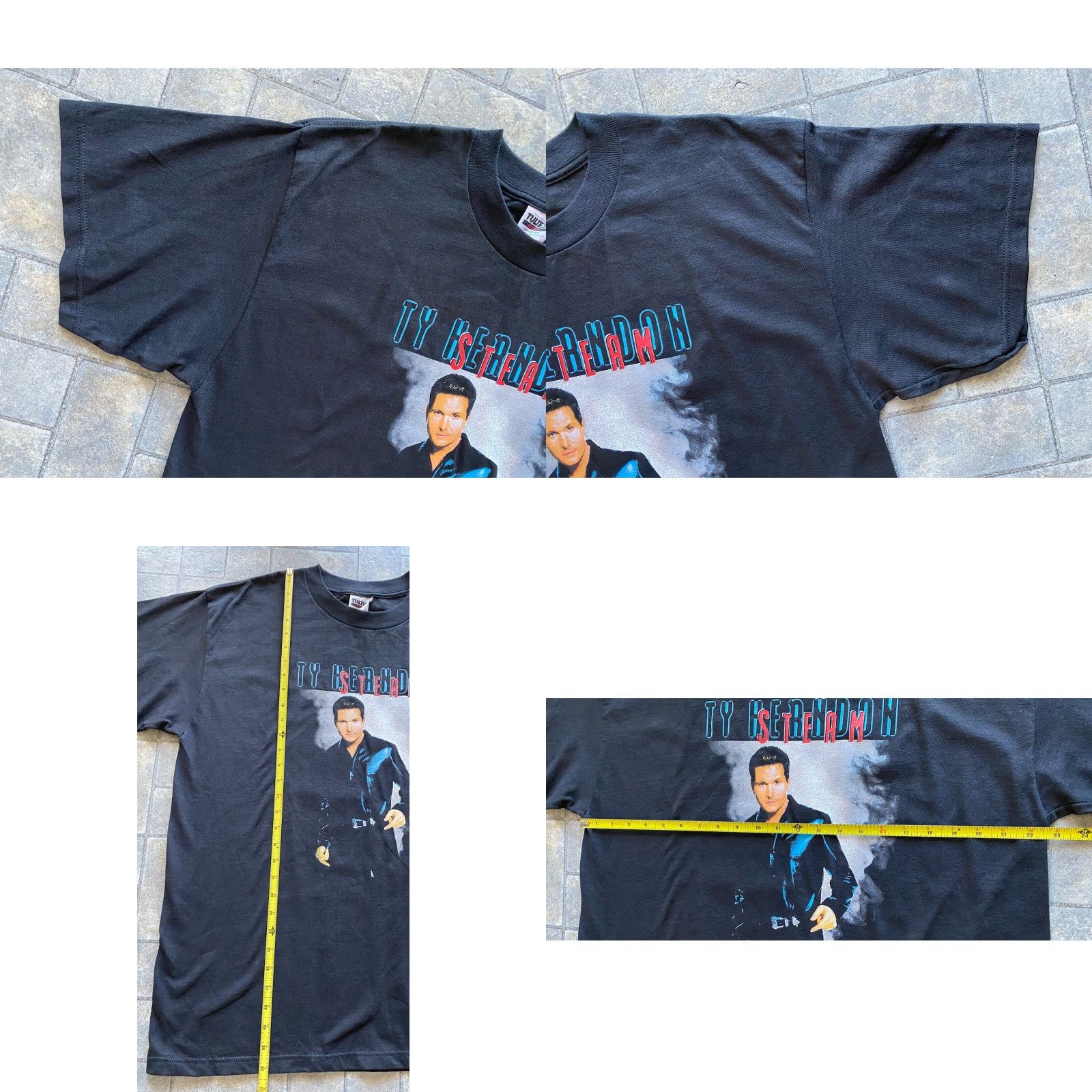 Tultex VINTAGE Y2K Ty Herndon Steam 1999 With Tracklisting XL Tultex Shirt Mens XL Black T-Shirt Country Musician Size US XL / EU 56 / 4 - 8 Thumbnail