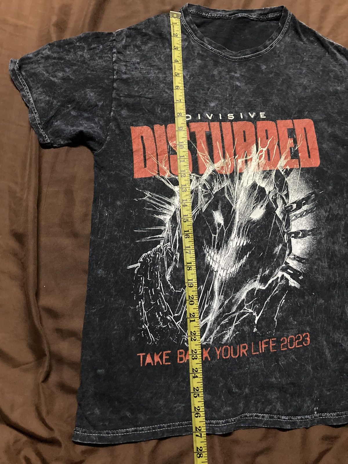 Band Tees Disturbed 2023 Acid Wash Band Tee Size US M / EU 48-50 / 2 - 6 Thumbnail