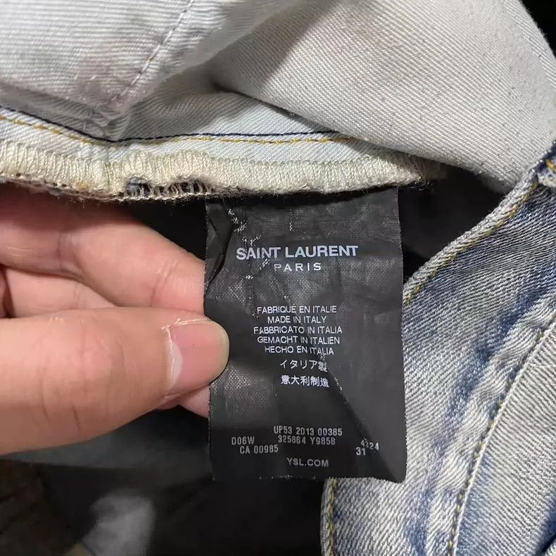 Saint Laurent Paris saint Laurent paris13FW Blue Wash Jeans 2503-Nextarrow Size US 31 - 5 Thumbnail