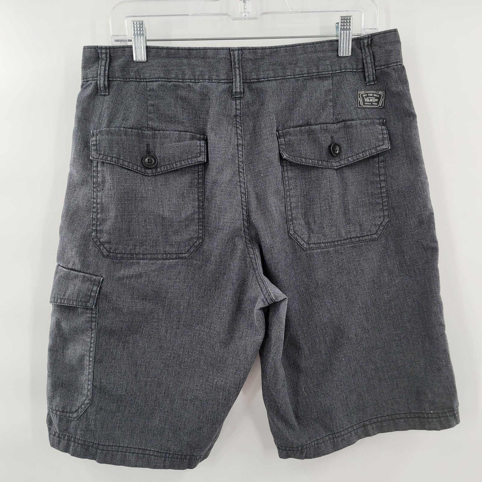 Vans VANS Men's Cargo Shorts Size 32 Black Wash Size US 32 / EU 48 - 2 Thumbnail