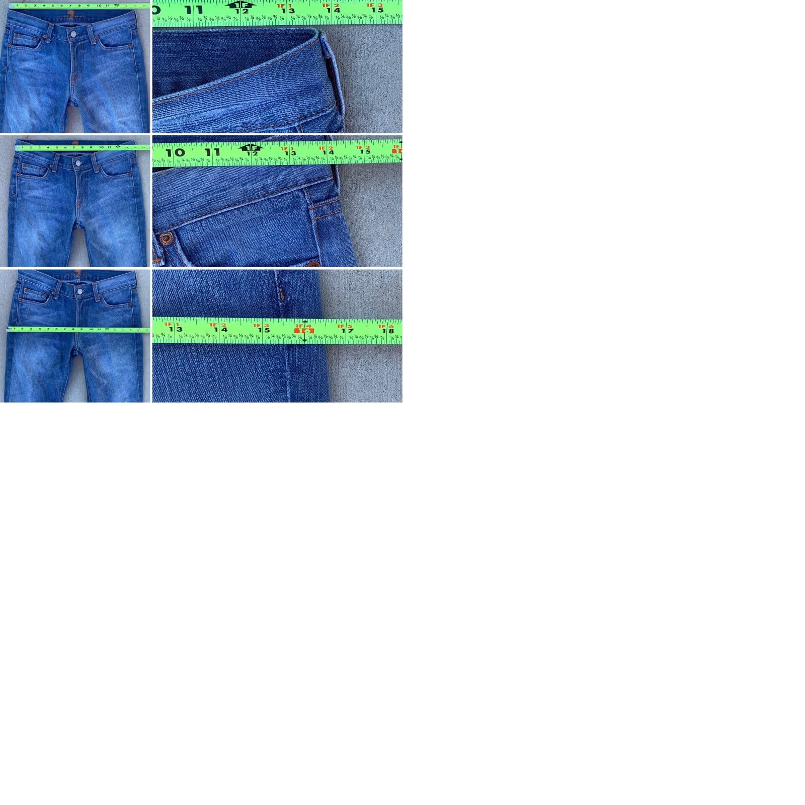 7 For All Mankind VINTAGE 7 For All Mankind Bootcut Jeans Made In USA 100% Cotton Size 26 Women Blue Denim Distressed Size 26" / US 2 / IT 38 - 9 Thumbnail
