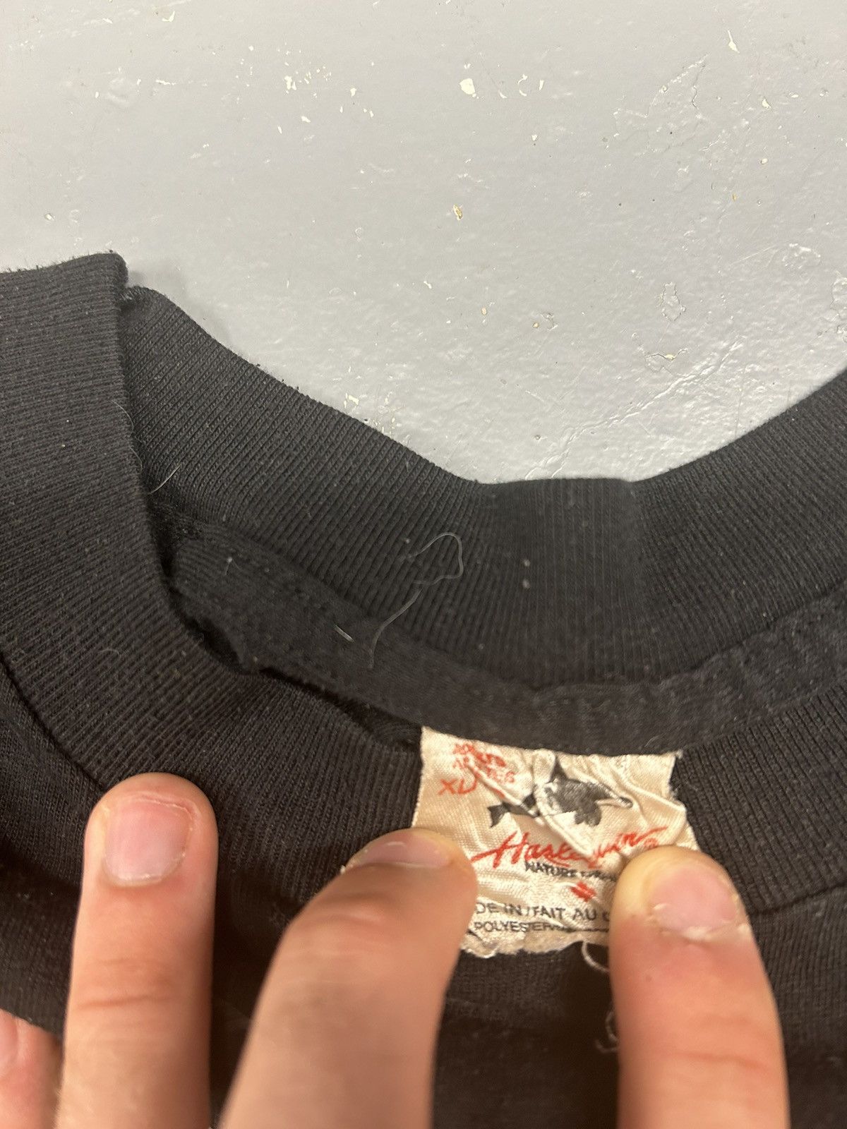 Vintage Crazy Vintage 90s Essential Black Wolf Animal Nature T-Shirt Size US L / EU 52-54 / 3 - 4 Thumbnail