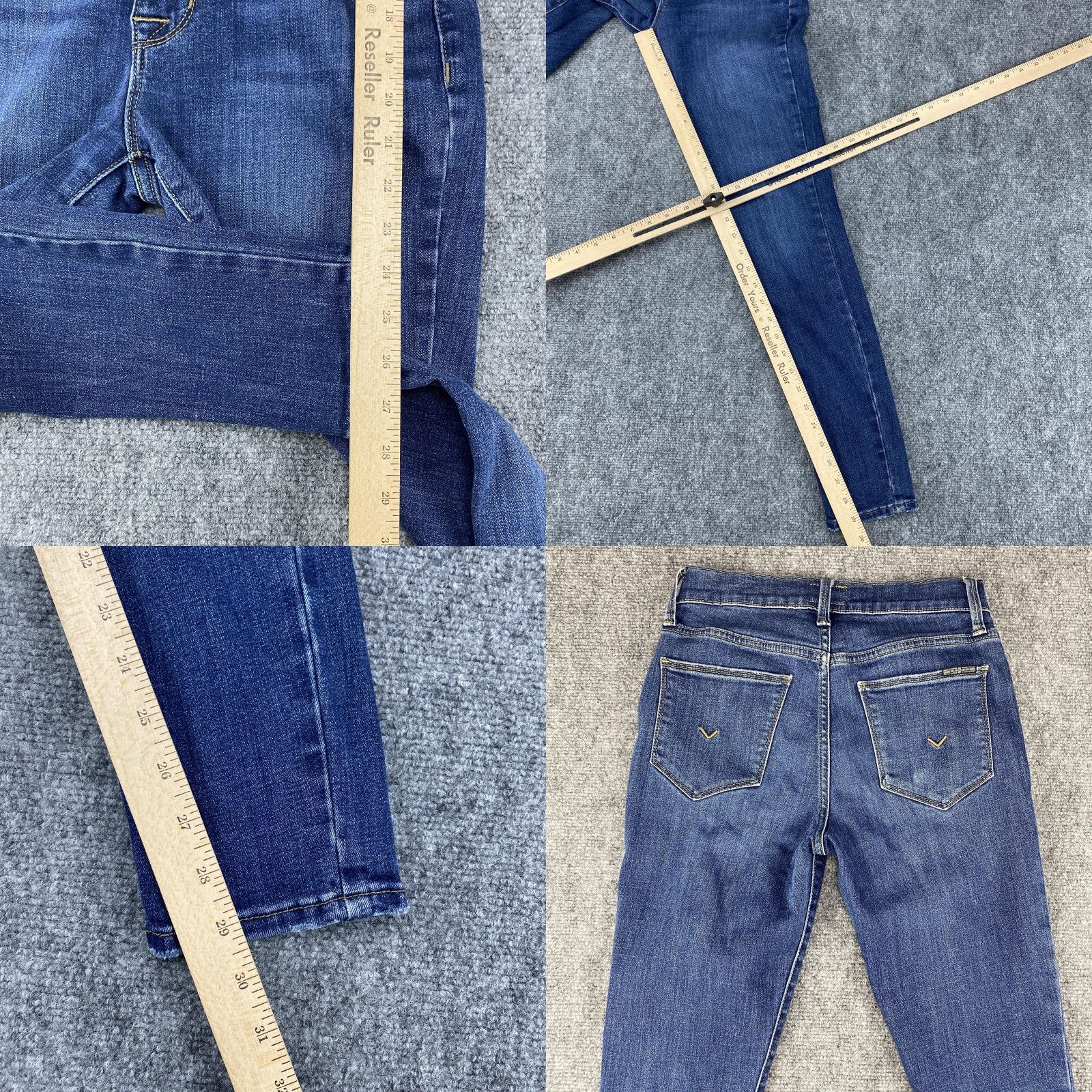 Hudson HUDSON Jeans Womens 25 Blue Blair Skinny Stretch Denim 5-Pocket Mid Rise Zip Fly Size 42" / US 20 - 8 Thumbnail