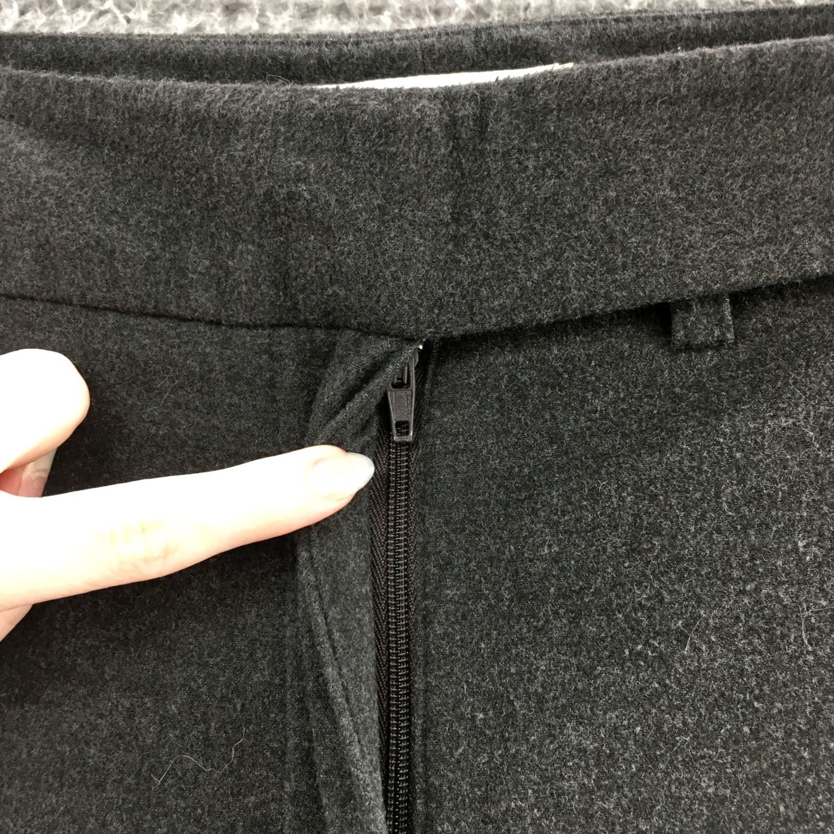 Calvin Klein Calvin Klein Trouser Dress Pants Womens 12 Gray High Rise Casual Dress Pants Regular Wide-Leg Mens? Size 34" / US 12 / IT 48 - 3 Thumbnail