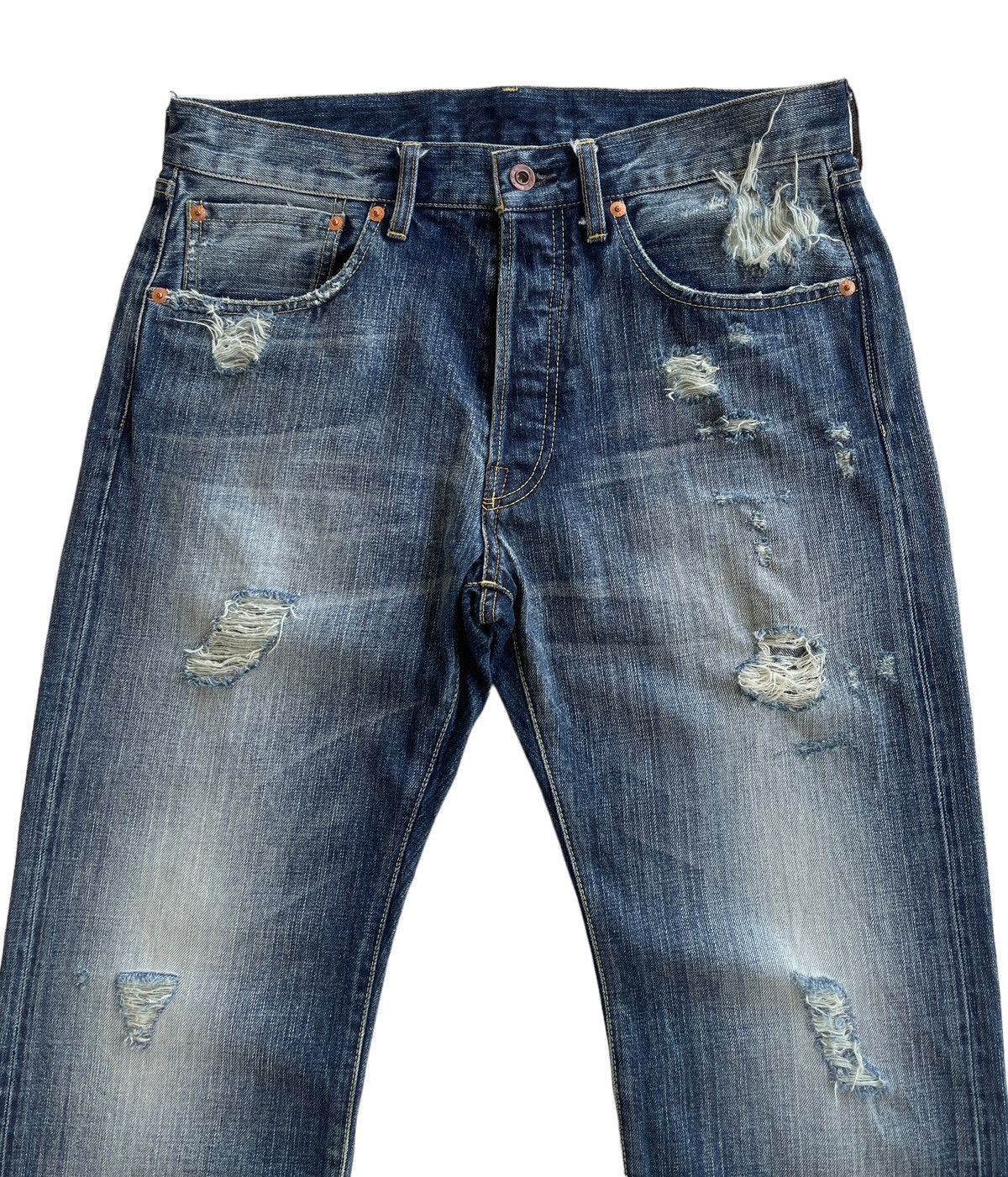 Japanese Brand Crazy Vintage Japanese Distressed Denim Size US 32 / EU 48 - 4 Thumbnail