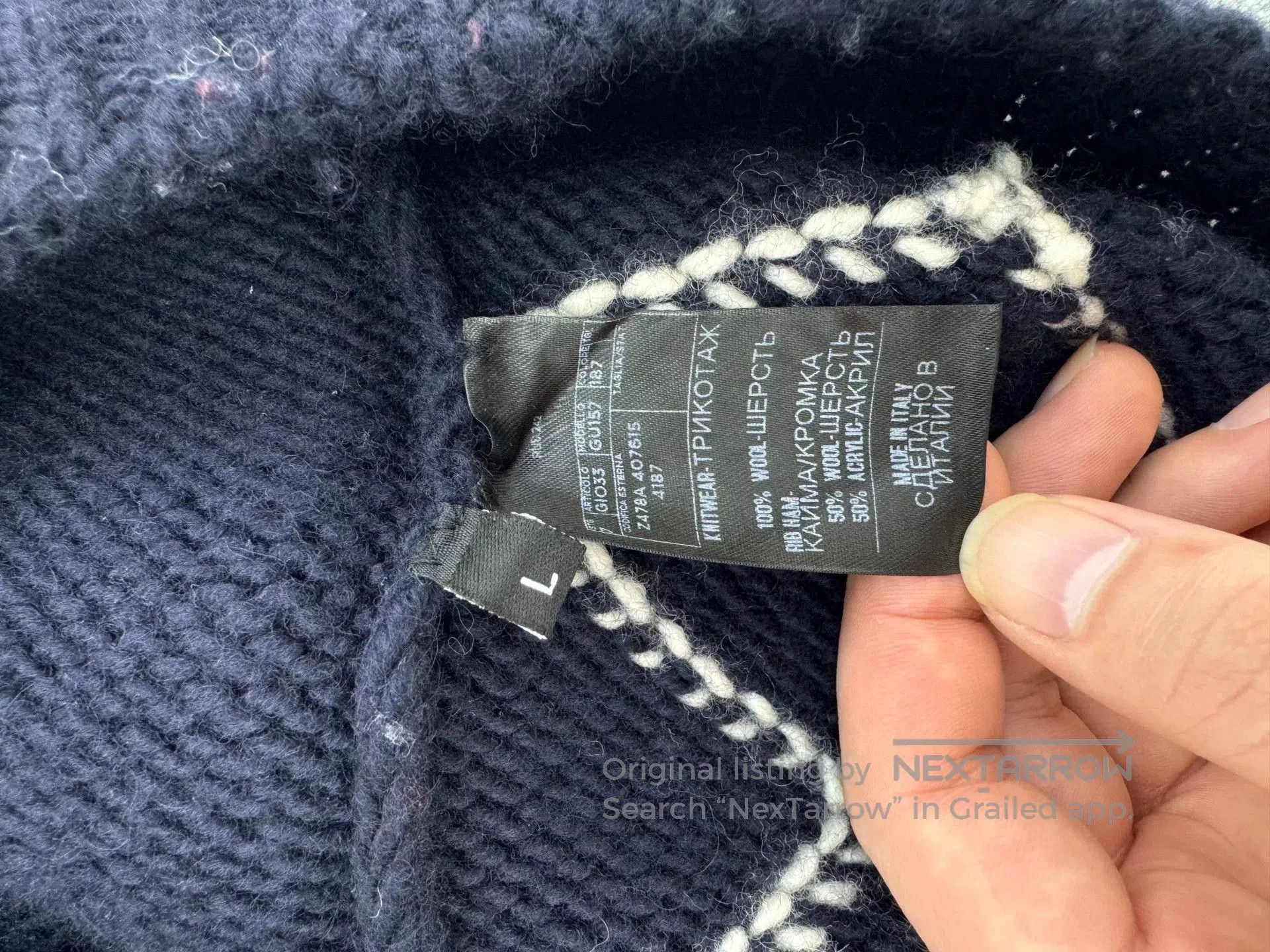 Gucci Gucci Diamond Pattern Knit Zip Jacket. Size US L / EU 52-54 / 3 - 7 Thumbnail